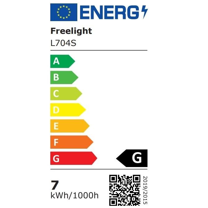 Freelight E27 7Watt Led Smoke 64mm incl. Stappen Dimmer