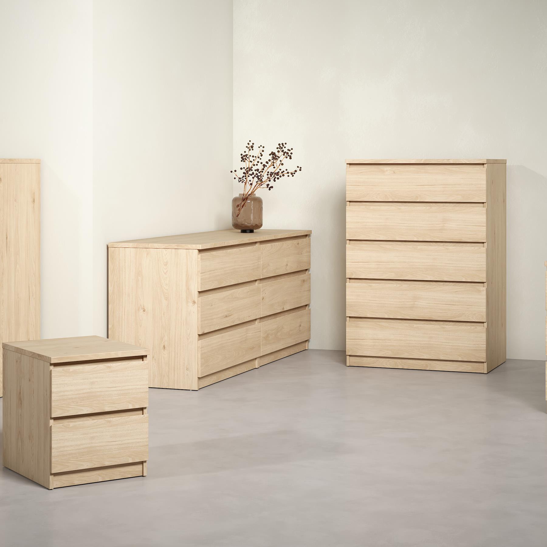 by fonQ basic Slide Ladekast 5 lades - Eiken