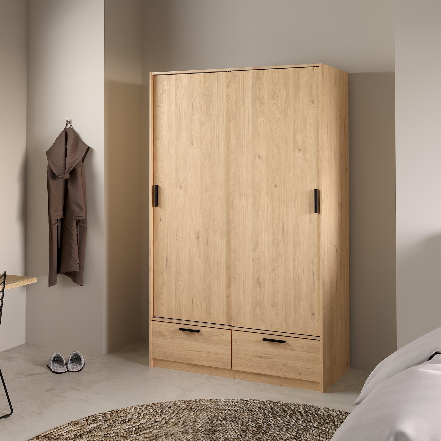 by fonQ basic Slim Kledingkast - B 121,2 - Eiken