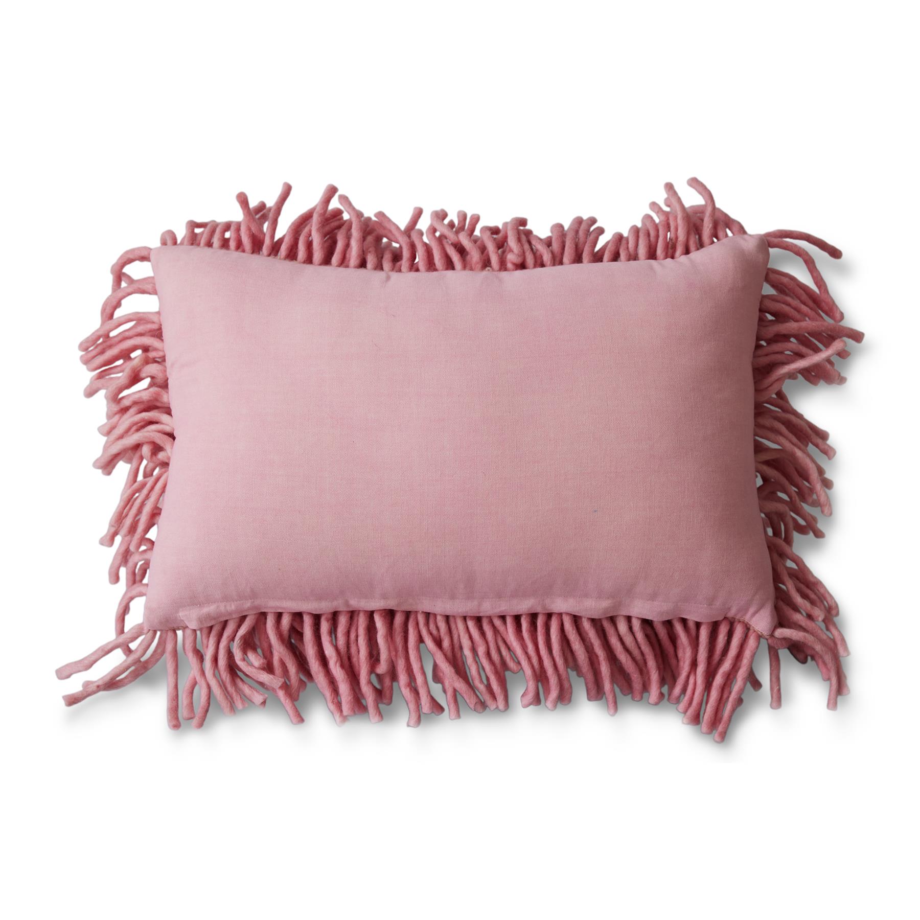 HKliving Rugged Woolen Sierkussen 60 x 40 cm - Pink