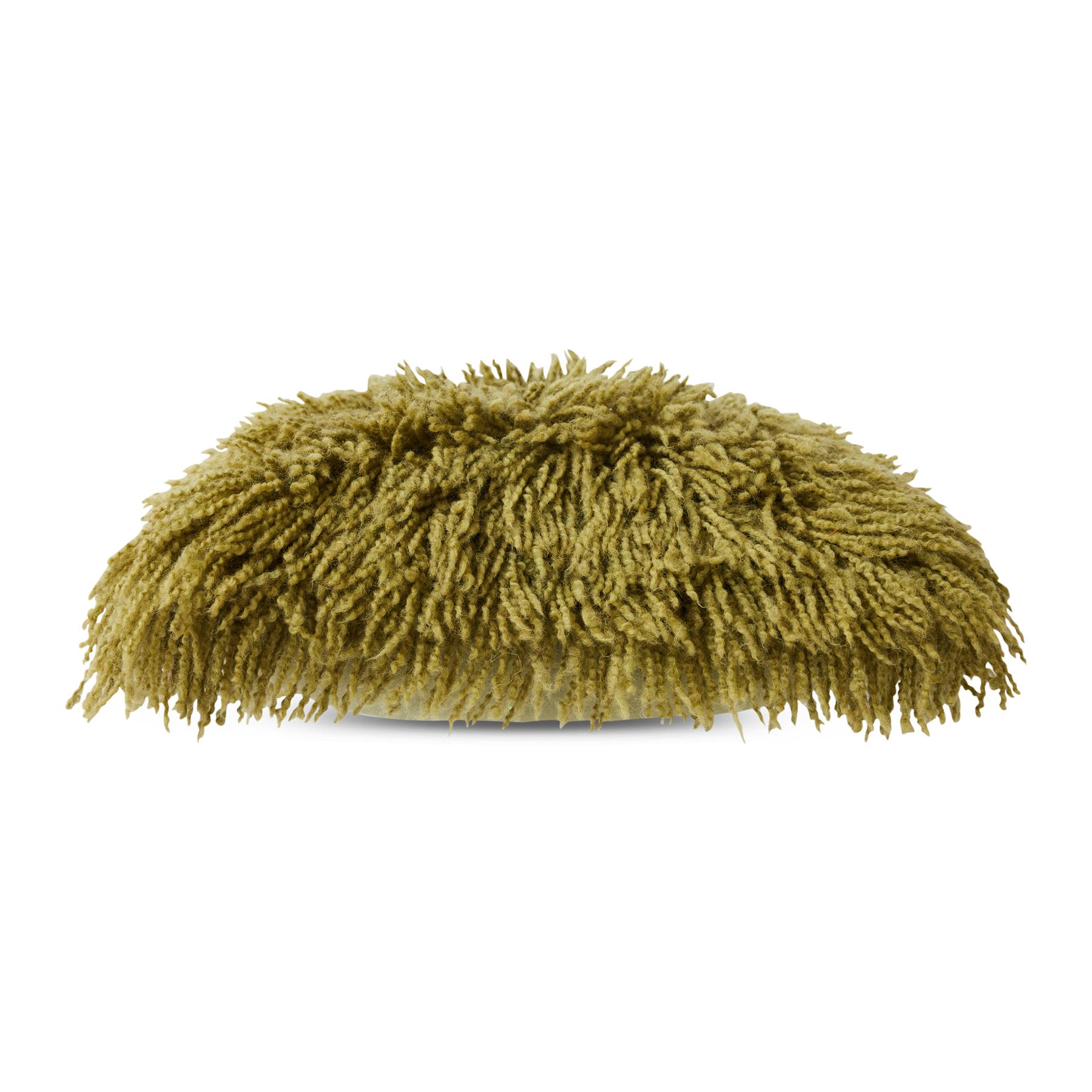 HKliving Fluffy Sierkussen 50 x 50 cm - Olive