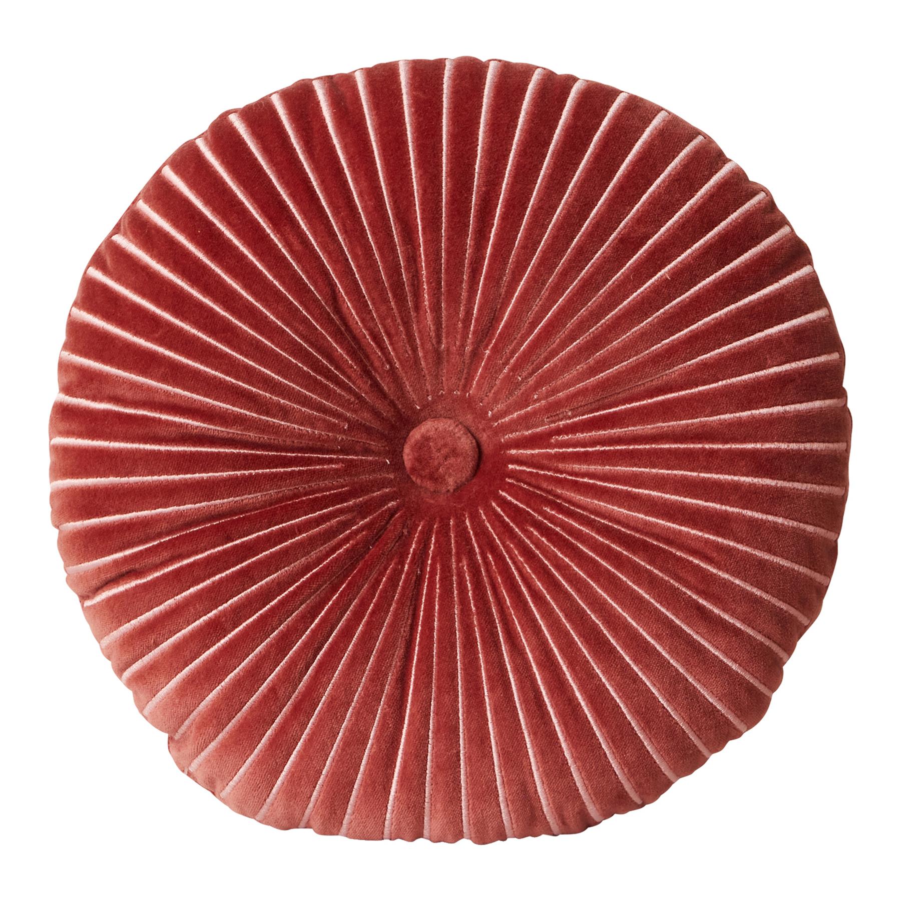 HKliving Round Ripple Sierkussen Ø 35 cm - Burgundy 