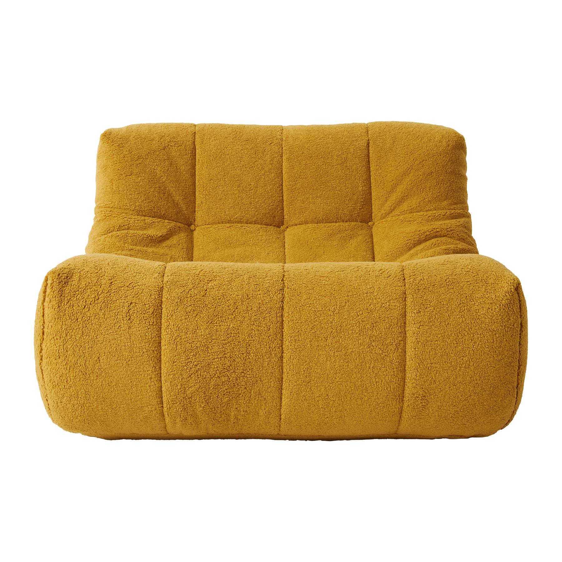 HKliving Lazy Lounge Fauteuil - Fluffy Ochre