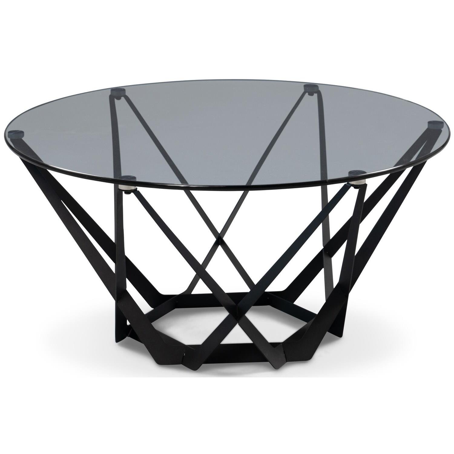 M2 Kollektion Mia Salontafel Tweedekans Glas Ø80 cm