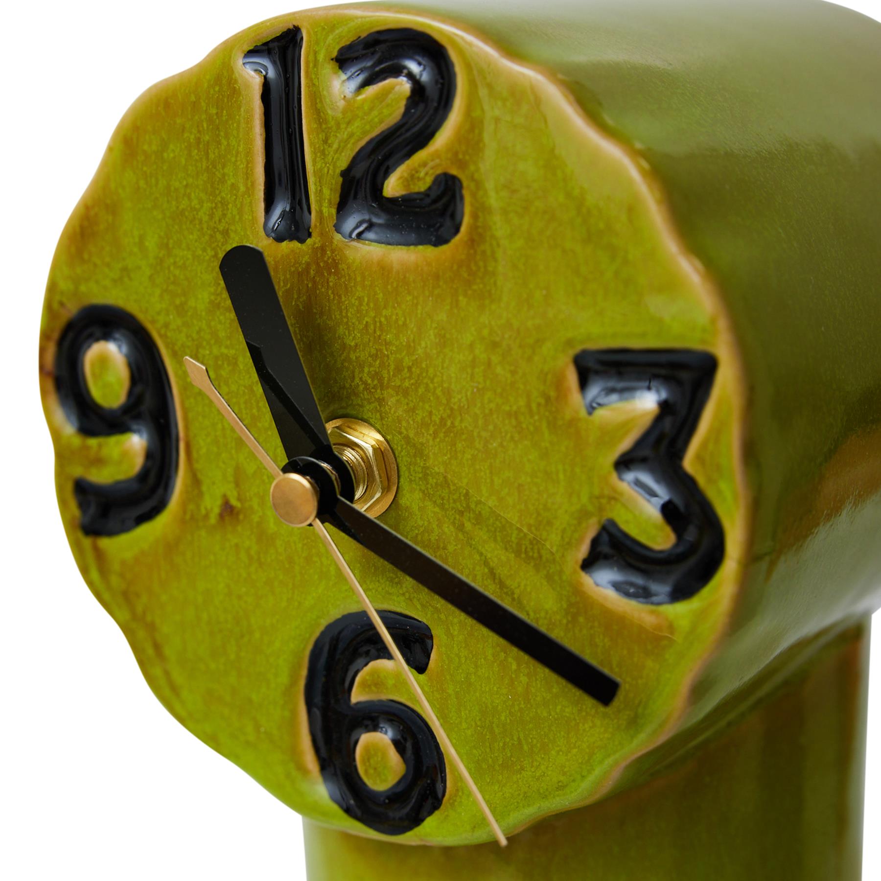 HKliving Retro Ceramics Tafelklok - Olive