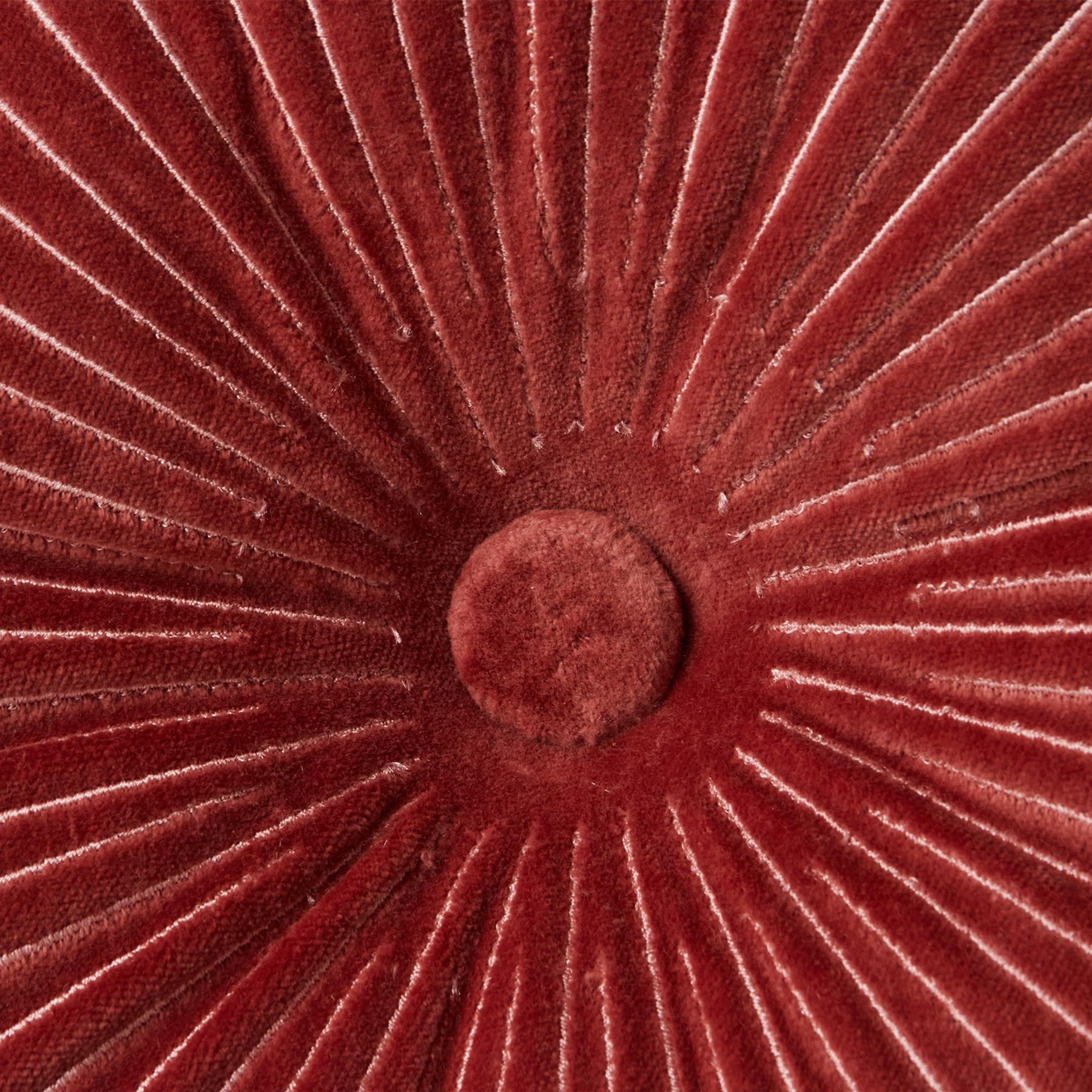 HKliving Round Ripple Sierkussen Ø 35 cm - Burgundy 
