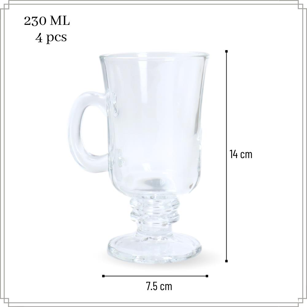 OTIX Irish Coffee glazen Latte macchiato Koffietassen 4 stuks 240ml...
