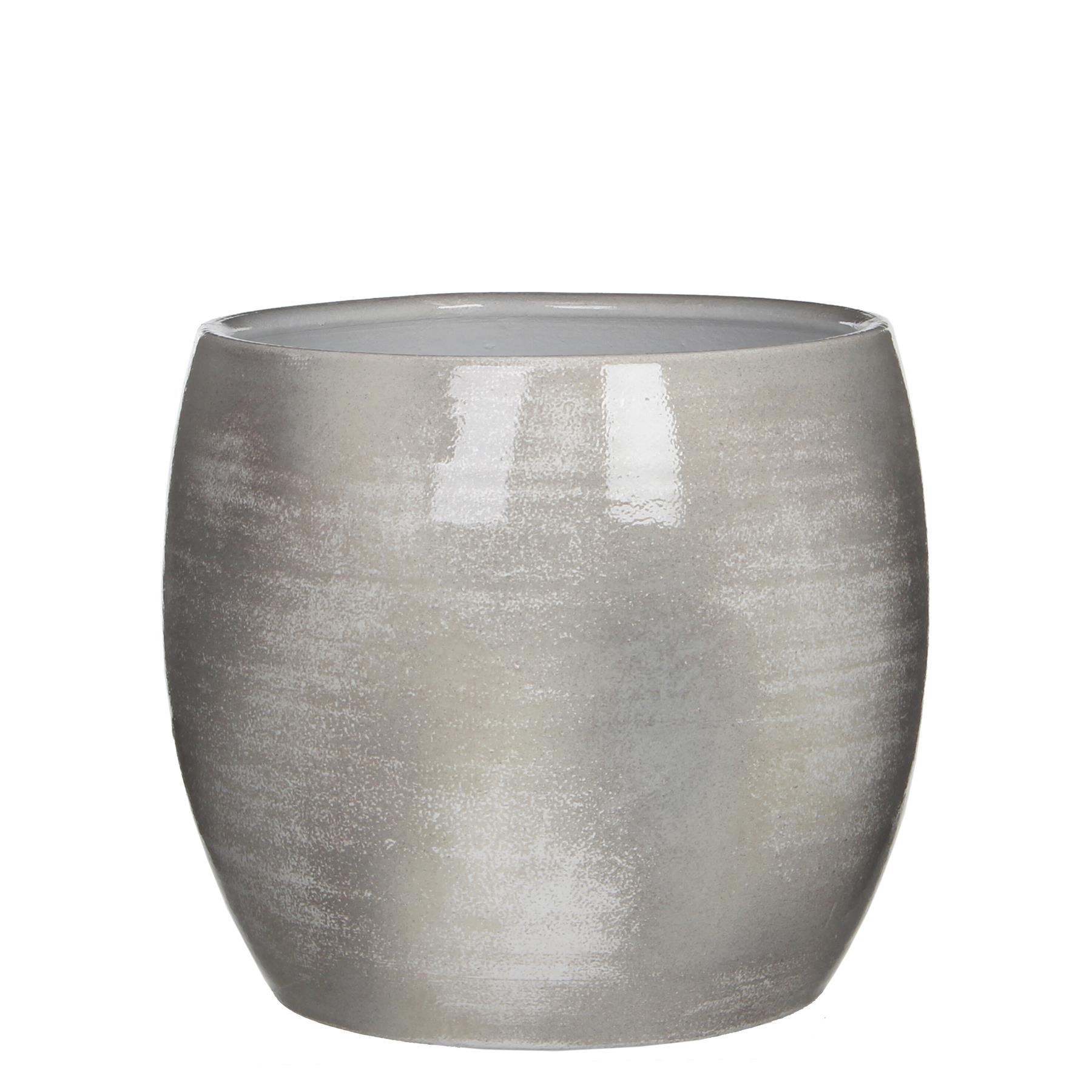 Mica Decorations Lester Bloempot - H26 x Ø28 cm - Lichtgrijs