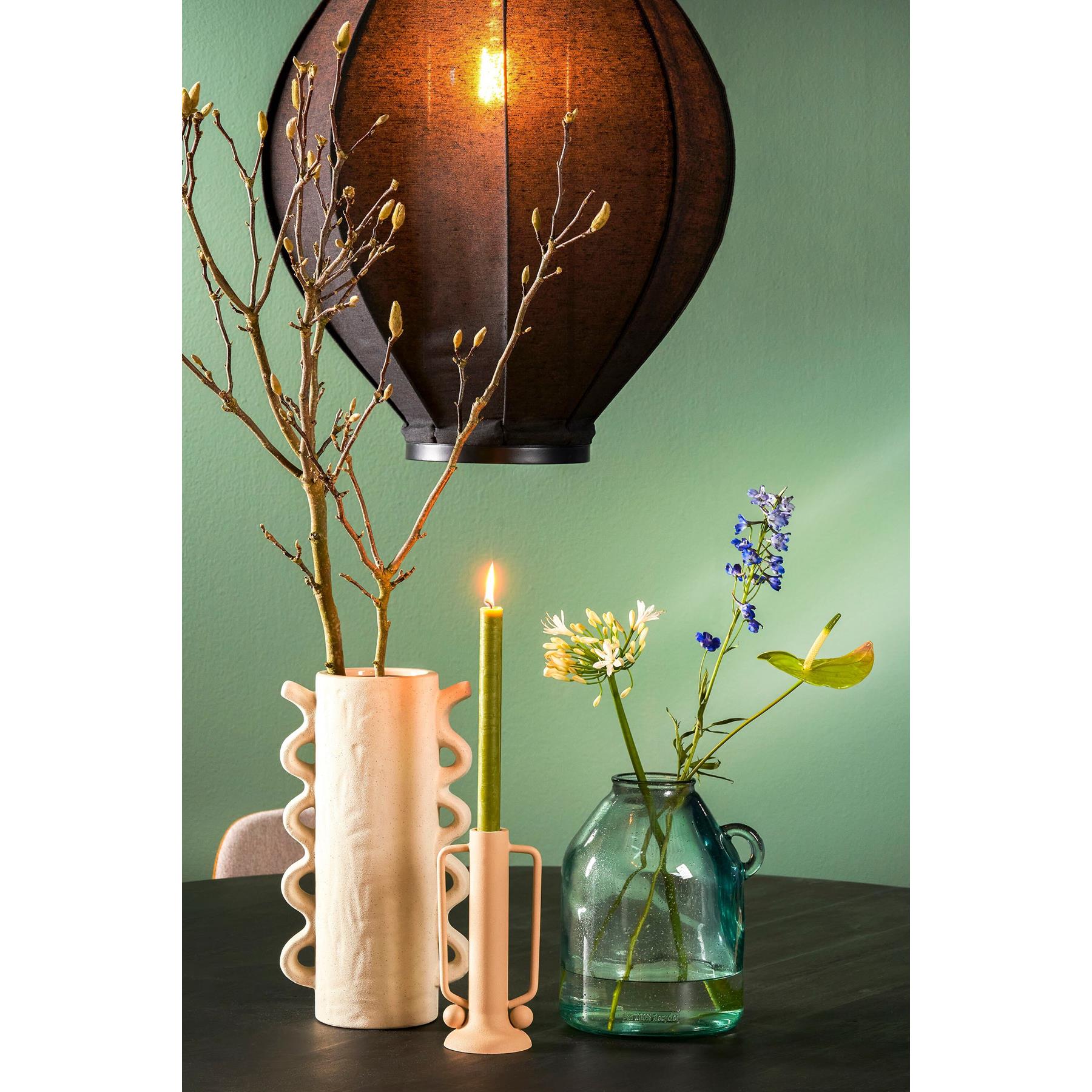 Mica Decorations Sitia Glazen Fles - H25,5 x Ø21 cm - Lichtblauw