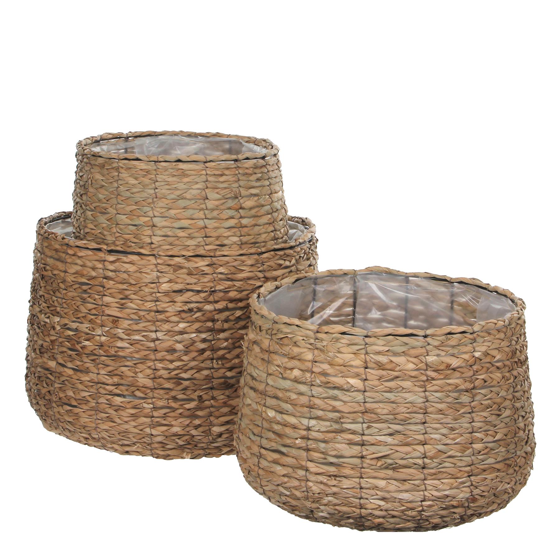 Mica Decorations Avalon Mandenset voor Planten Ø44 cm Lichtbruin