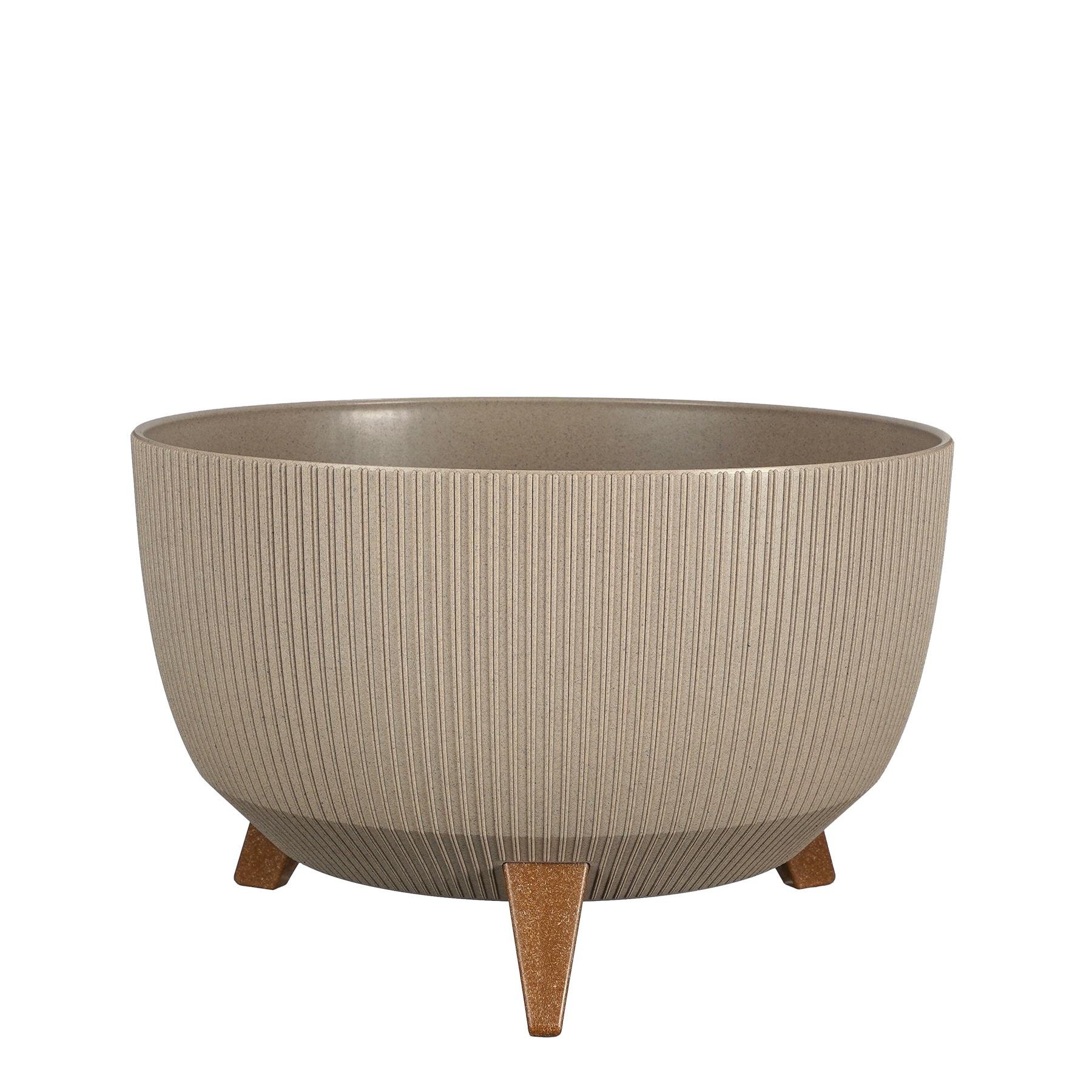 Mica Decorations Doppio Schaal op Poten - H20,5 x Ø40 cm - Taupe
