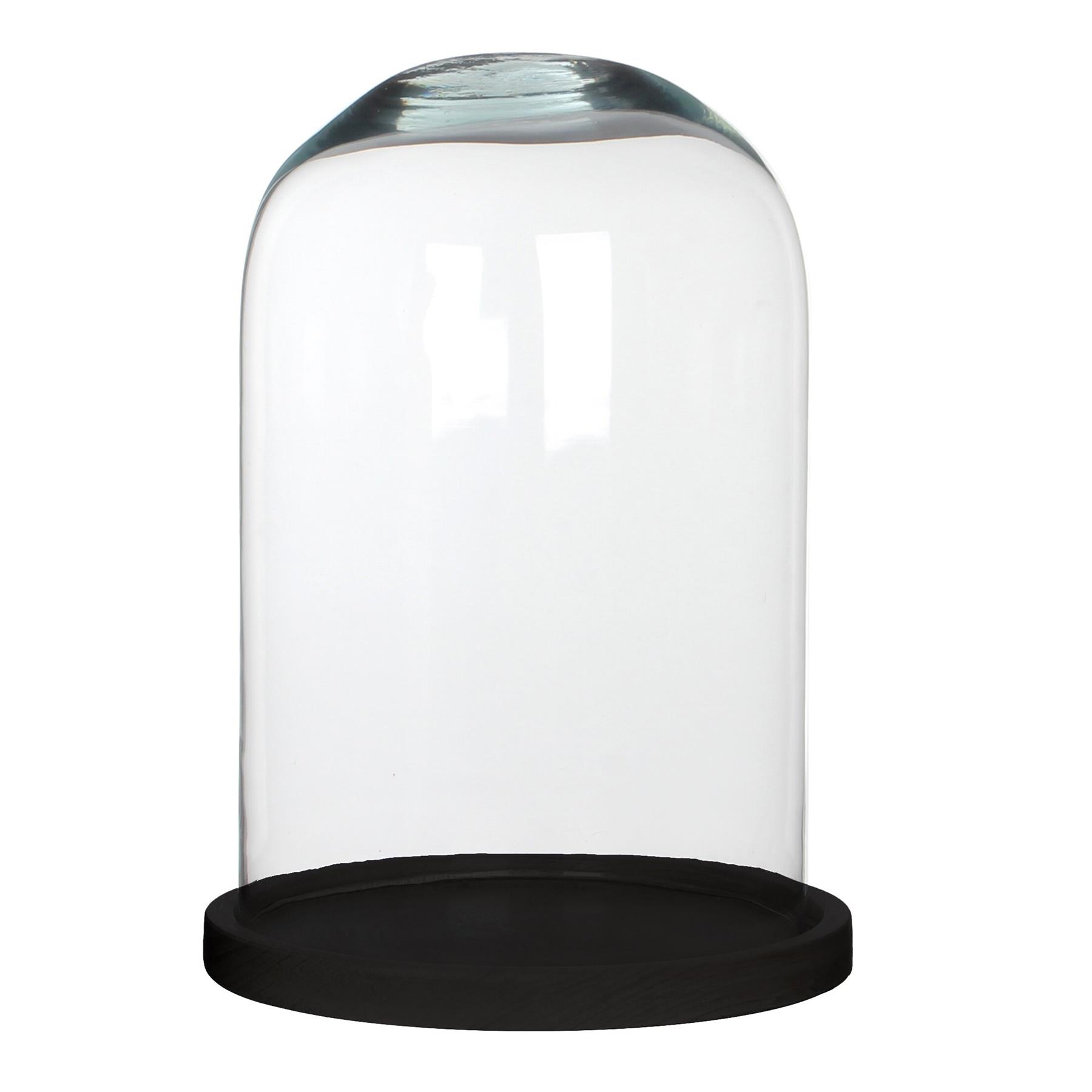 Mica Decorations Hella Glazen Stolp H30 x Ø21 cm Zwart