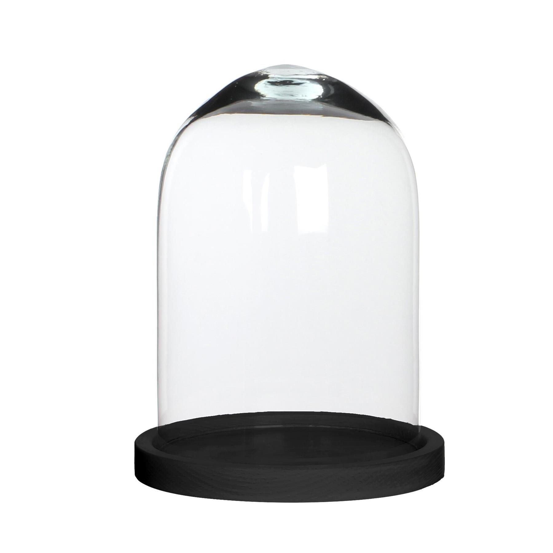 Mica Decorations Hella Glazen Stolp H23 x Ø17 cm Zwart