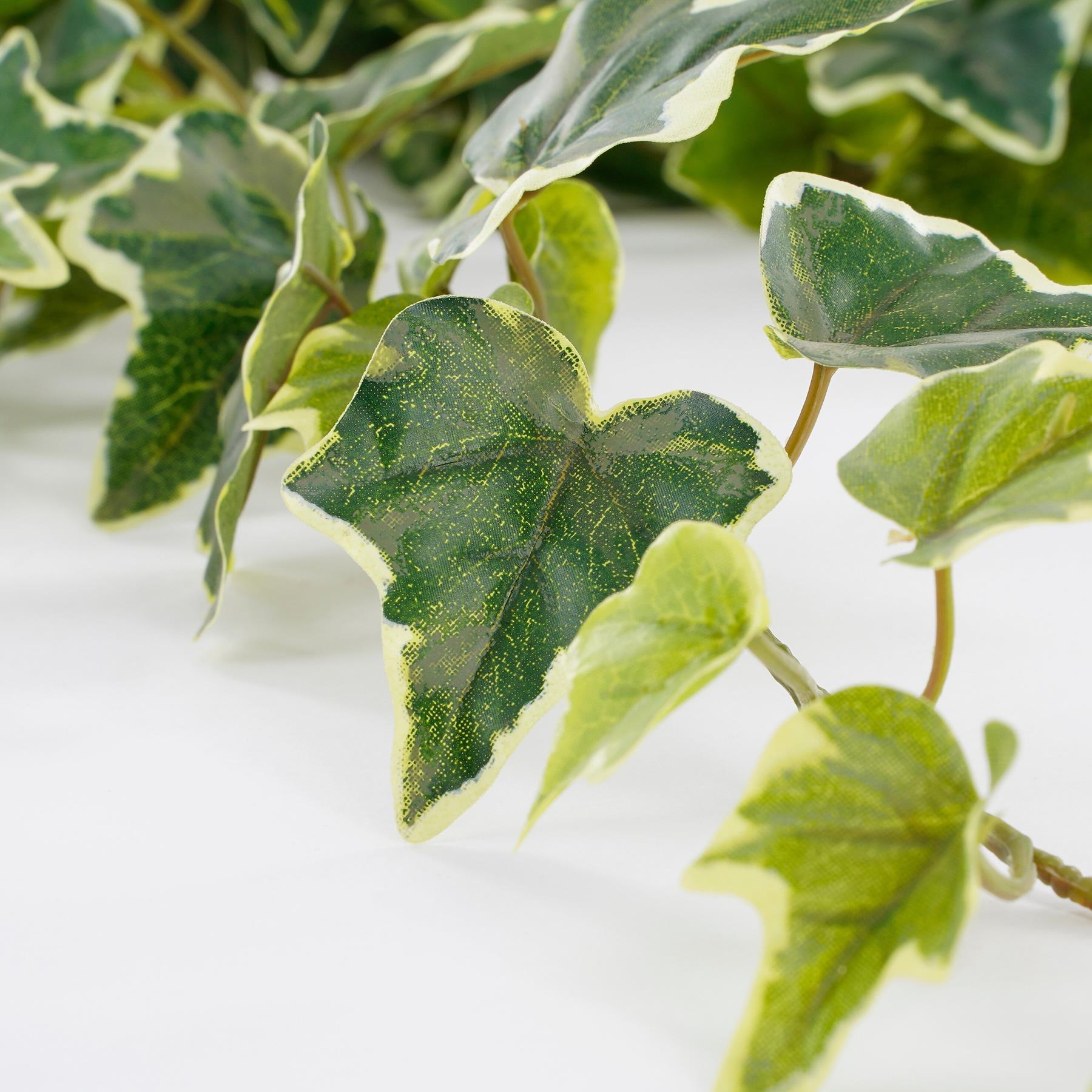 Mica Decorations Hedera Kunst Hangplant - H86 cm - Groen Bont
