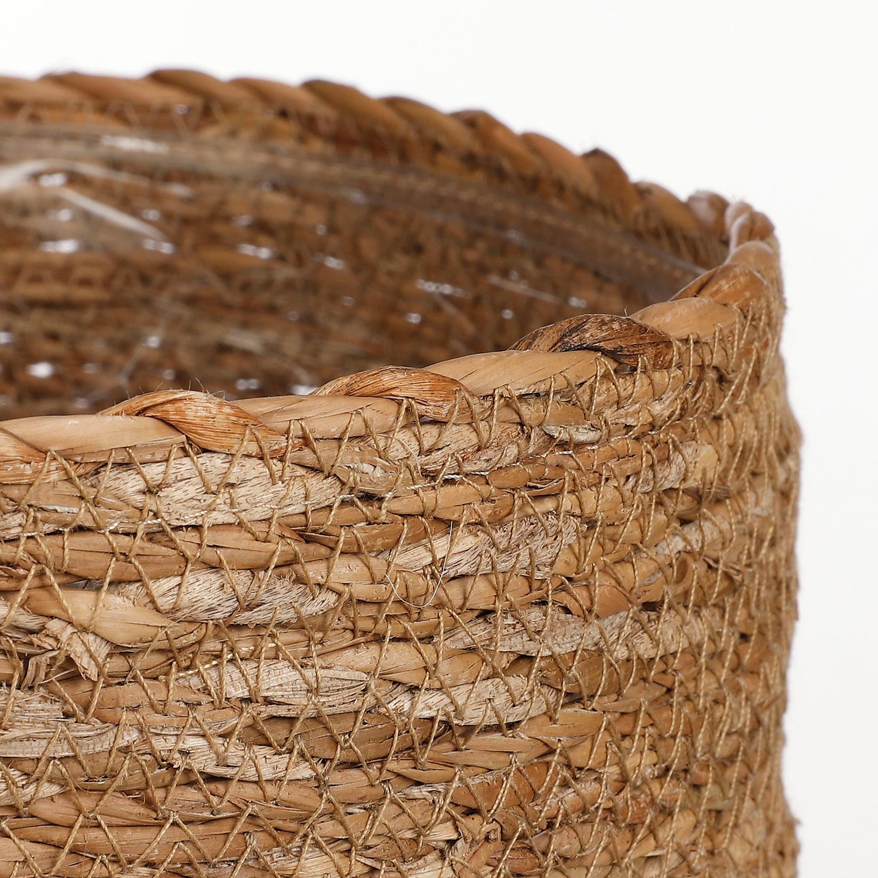 Mica Decorations Atlantic Plantenmand Set van 2 - Ø30 cm - Lichtbruin