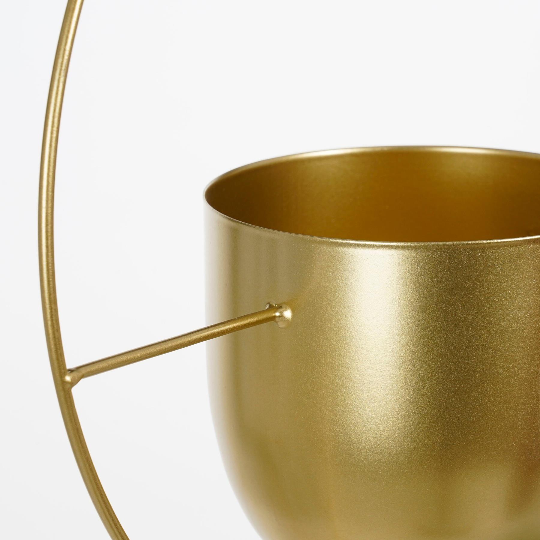 Mica Decorations Dexter Hangende Bloempot - L34 x B14 x H65 cm - Goud