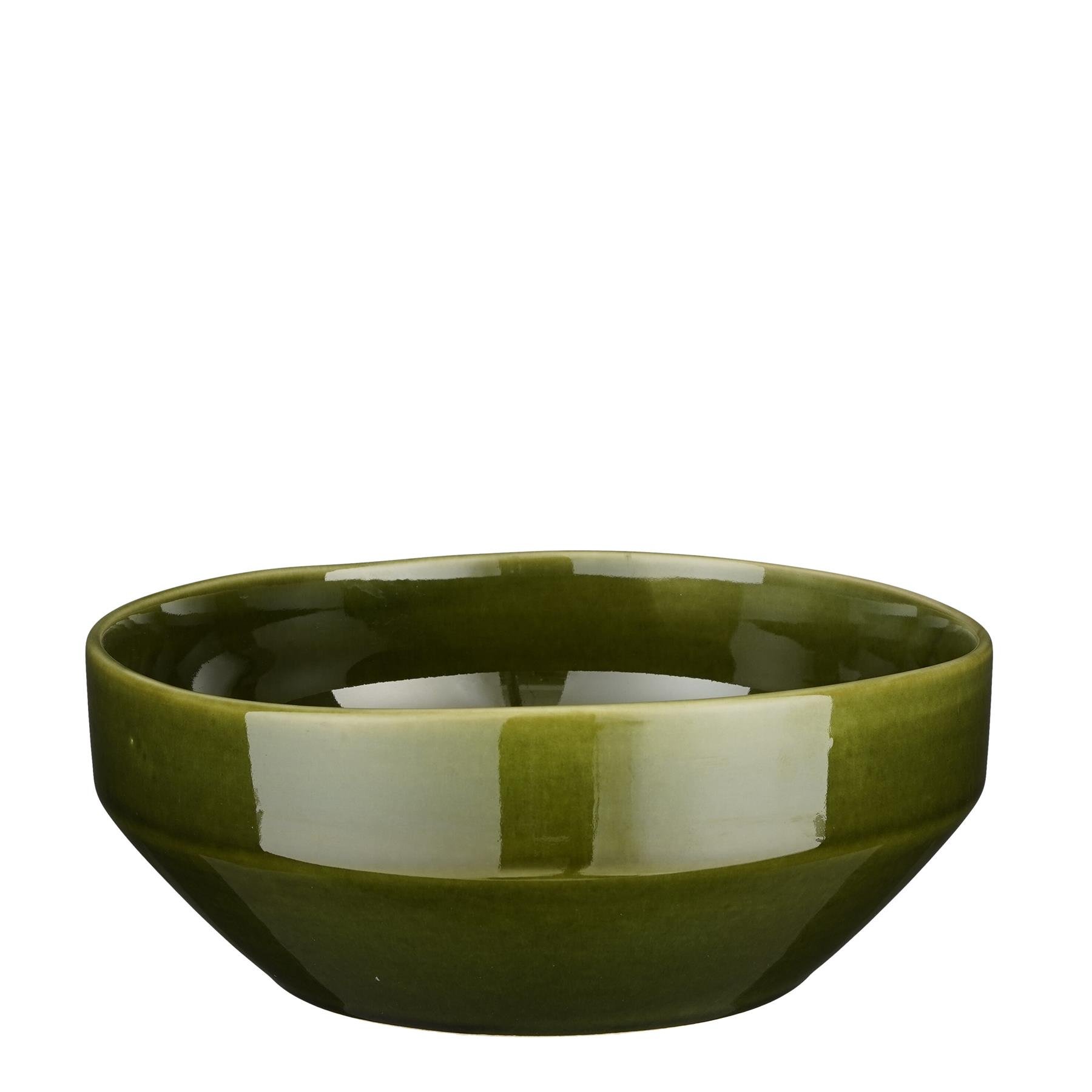 Mica Decorations Rhea Schaal - Ø22,5 cm - Keramiek - Groen