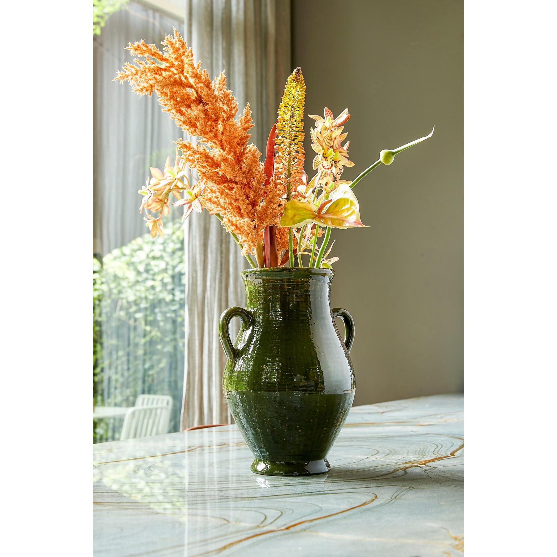 Mica Decorations Elena Vaas - L29 x B26 x H39 cm - Groen