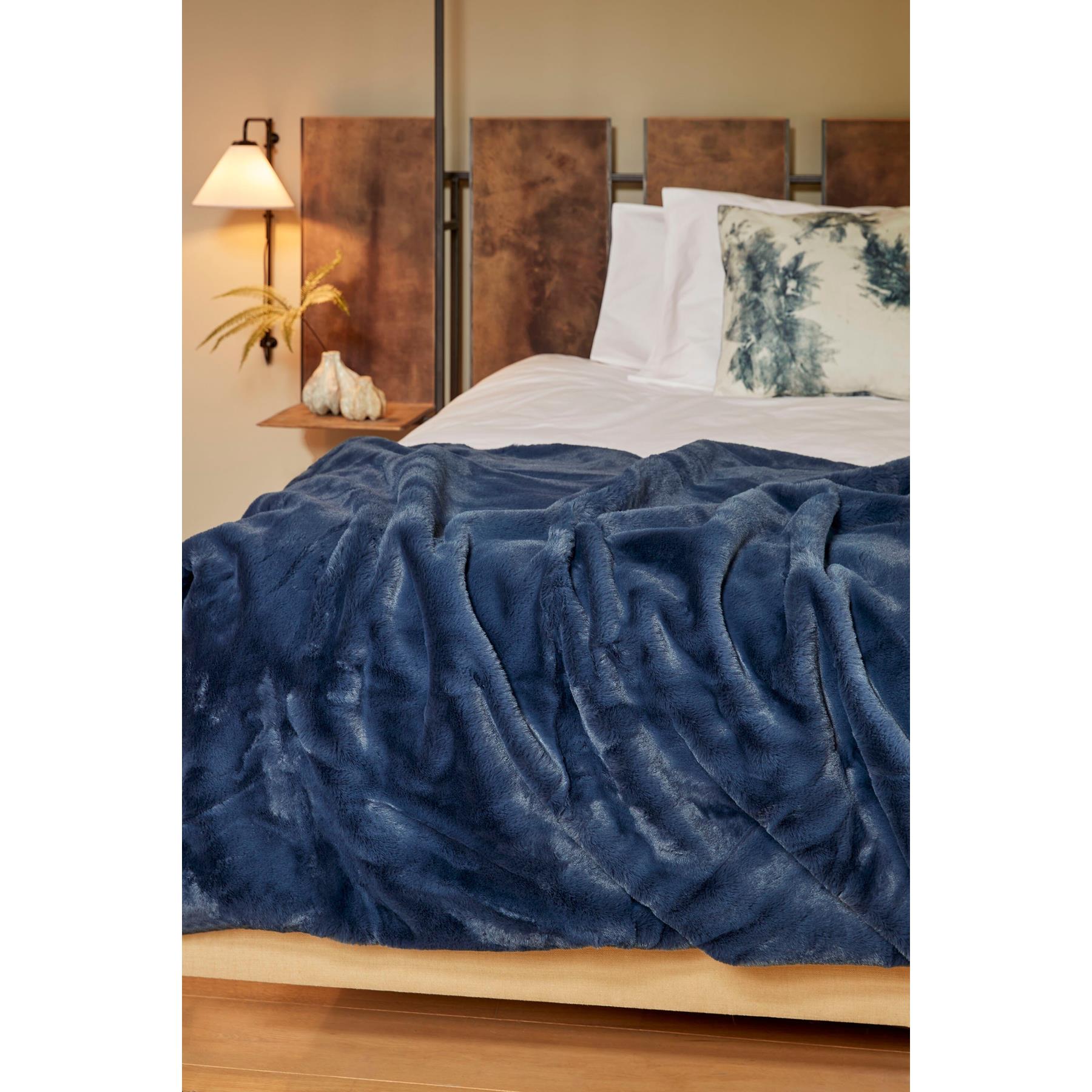 In The Mood Collection Bronte Fleece Deken - L200 x B150 cm - Blauw