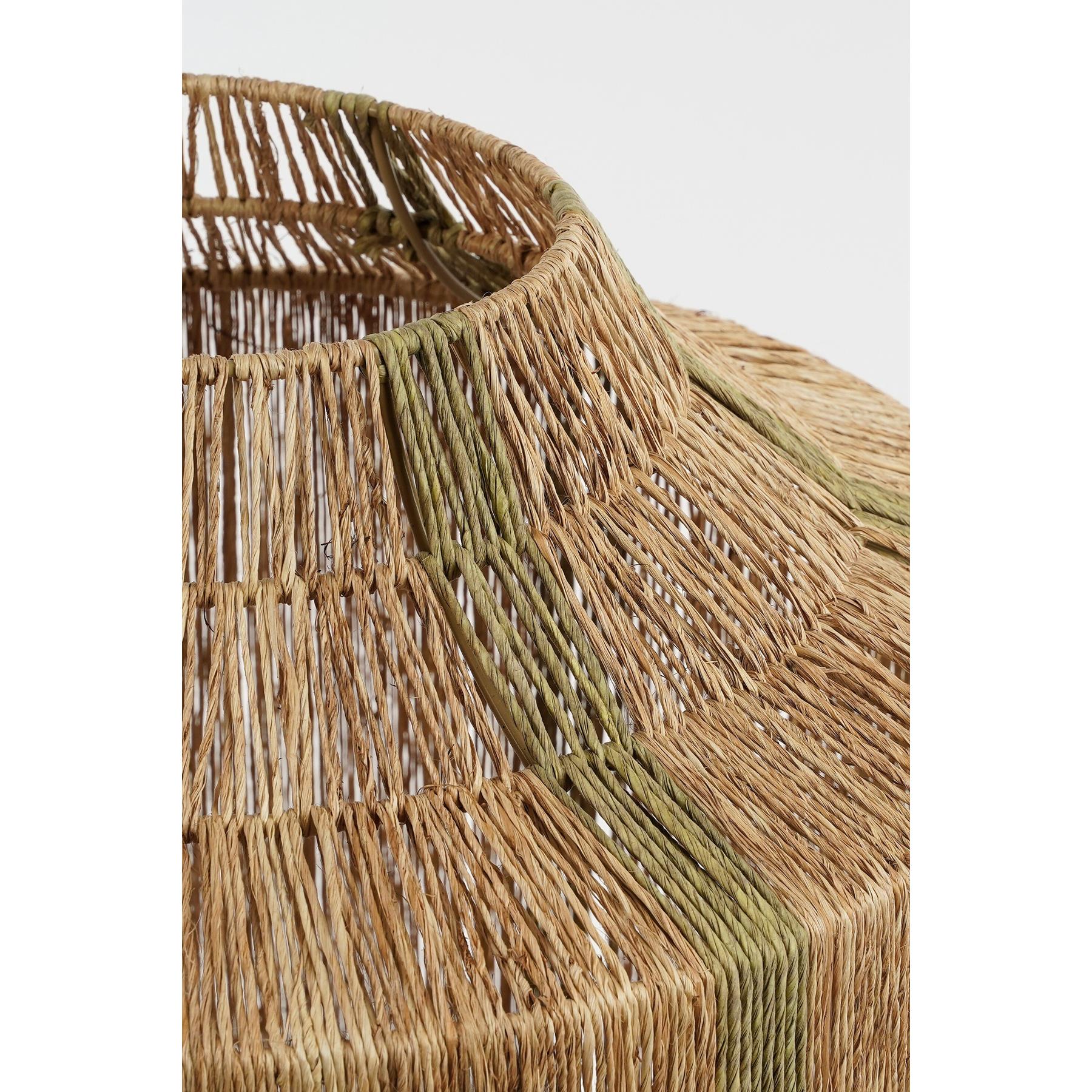 Mica Decorations Liliano Lantaarn - H51 x Ø40 cm - Jute - Donkergroen