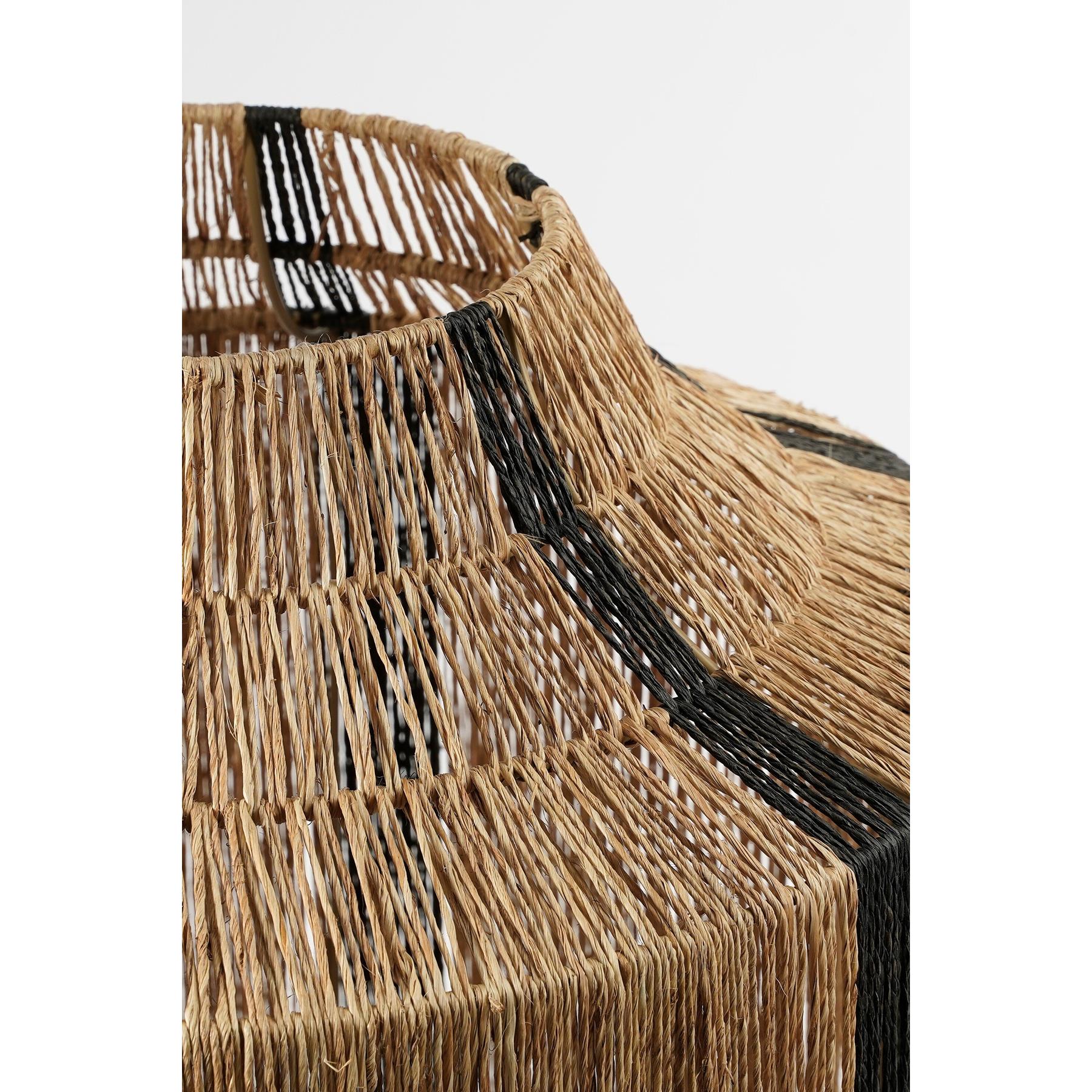 Mica Decorations Liliano Lantaarn - H36 x Ø30 cm - Jute - Zwart