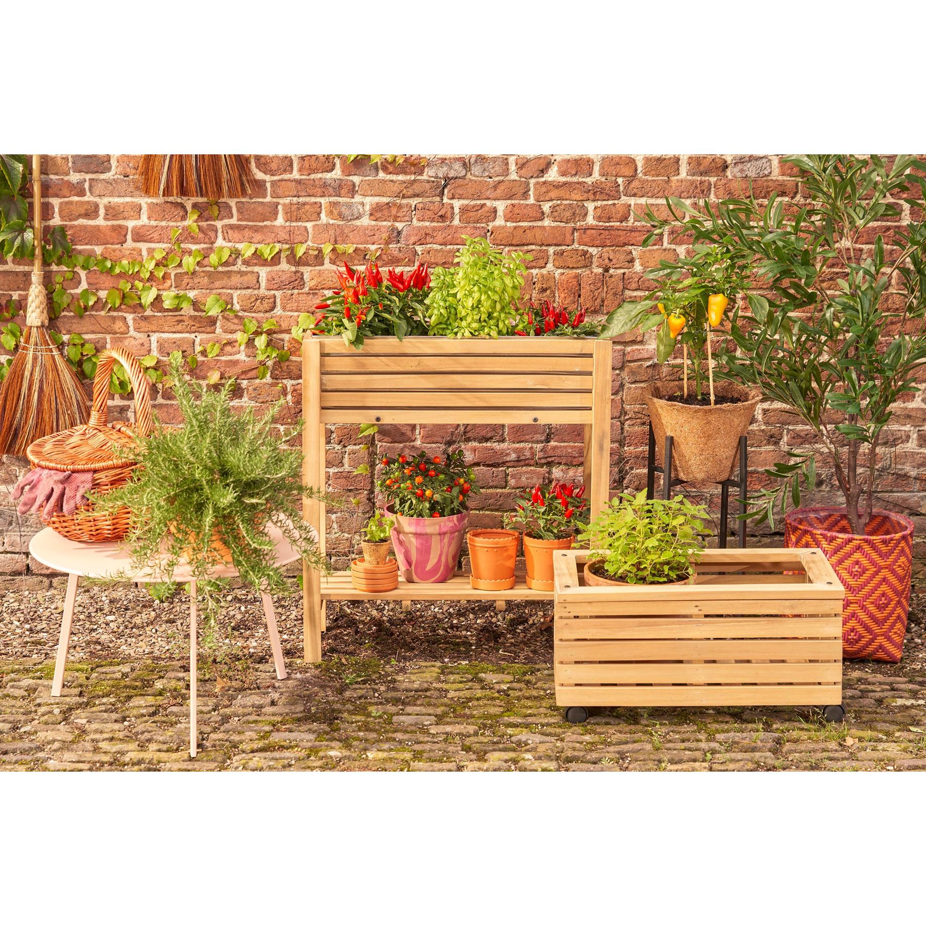 Mica Decorations Glenwood Plantenbak voor Buiten - Acaciahout - Bruin