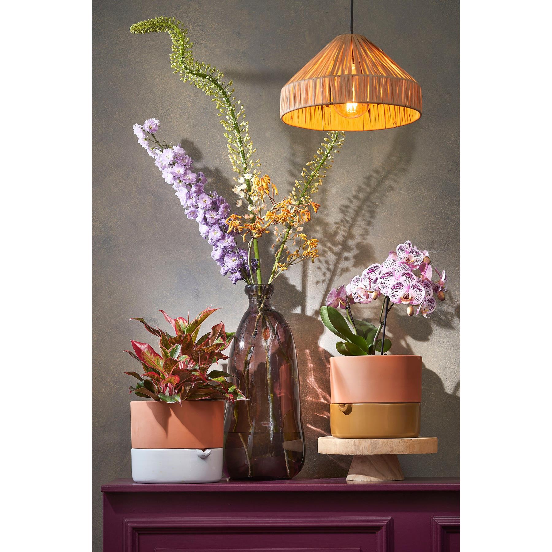 Mica Decorations Elisa Hanglamp - H18 x Ø30 cm - Raffia - Lichtbruin