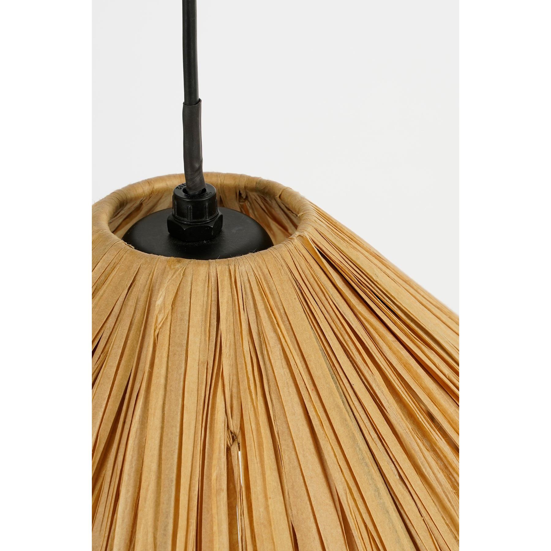 Mica Decorations Elisa Hanglamp - H18 x Ø30 cm - Raffia - Lichtbruin