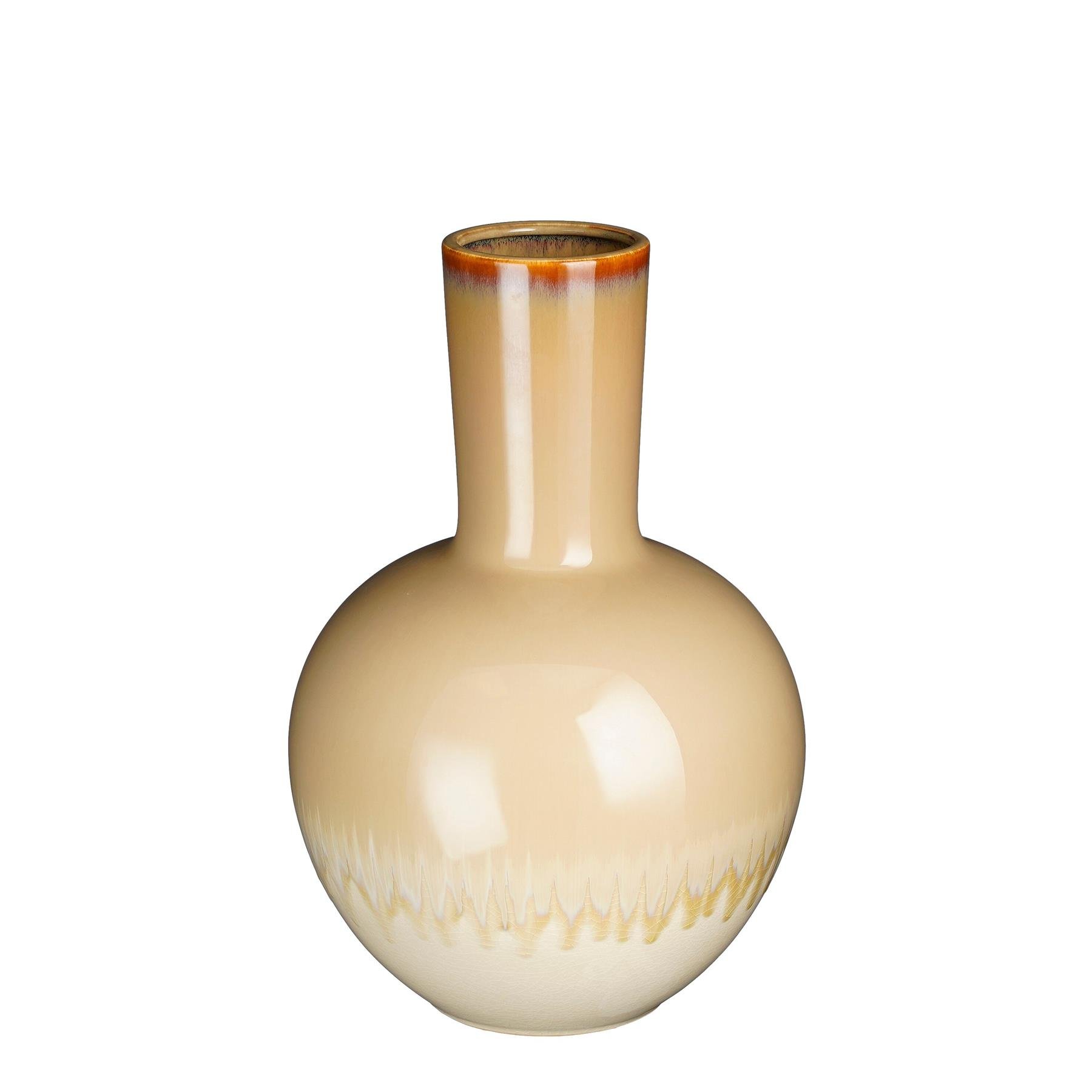 Mica Decorations Holm Vaas - H42 x Ø27,5 cm - Keramiek - Crème