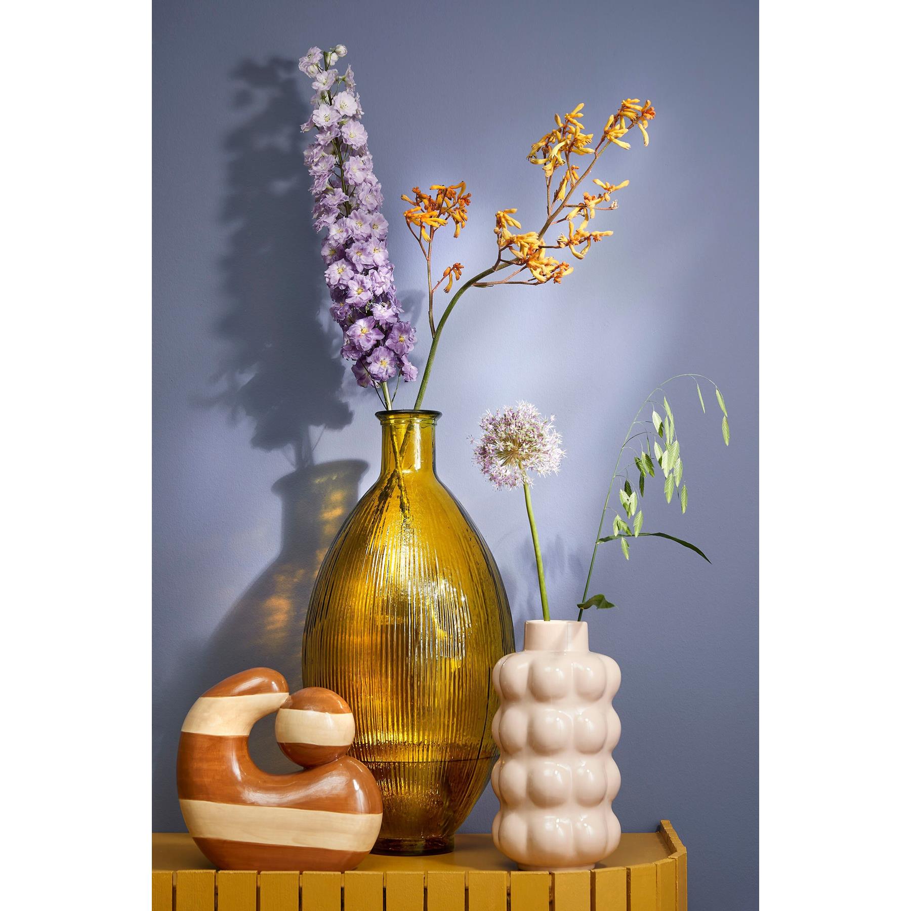 Mica Decorations Firenza Fles Vaas - H59 x Ø29 cm - Oker
