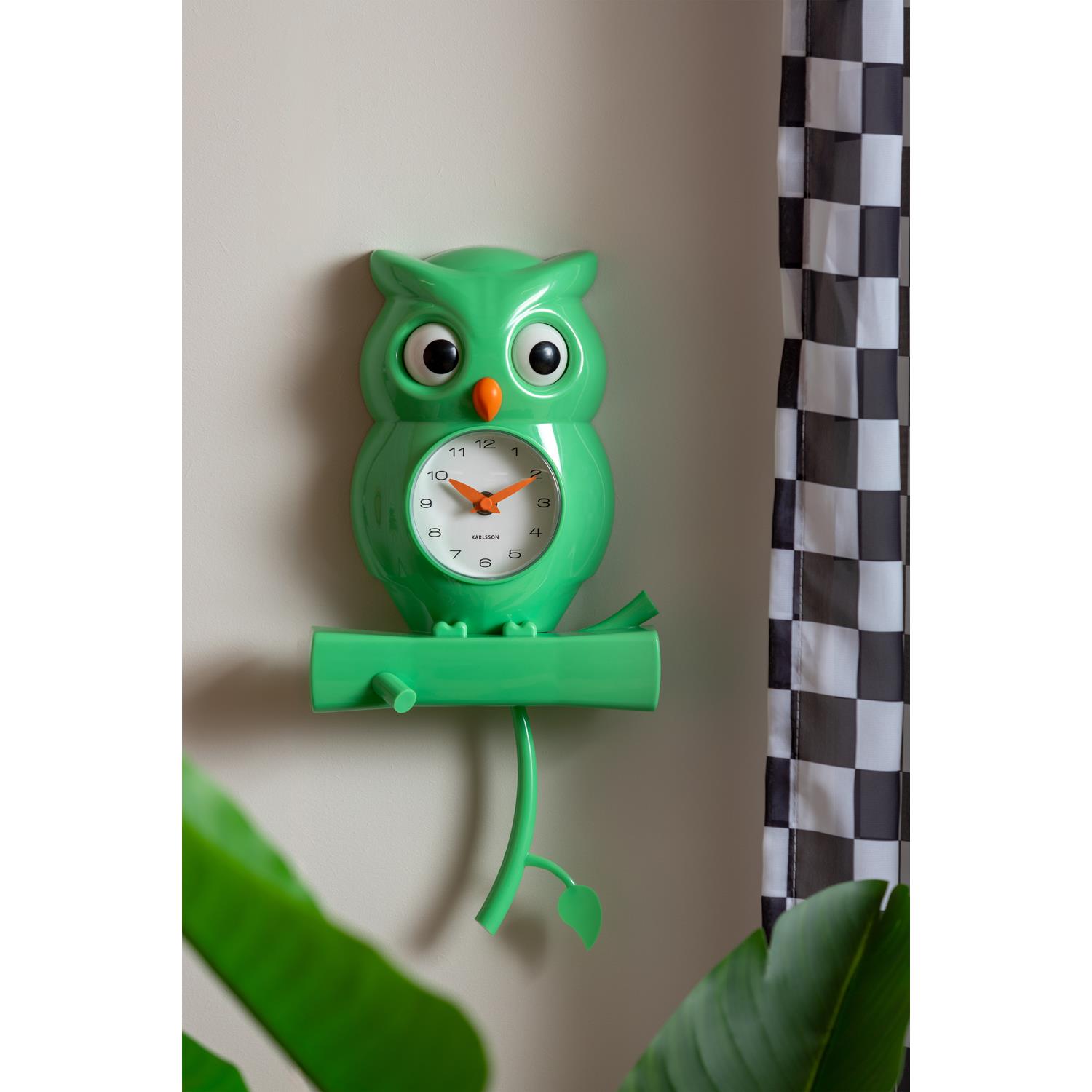 Karlsson - Wall Clock Owl Pendulum
