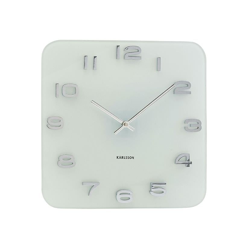 Karlsson - Wandklok Vintage - Wit glas - 35x35cm