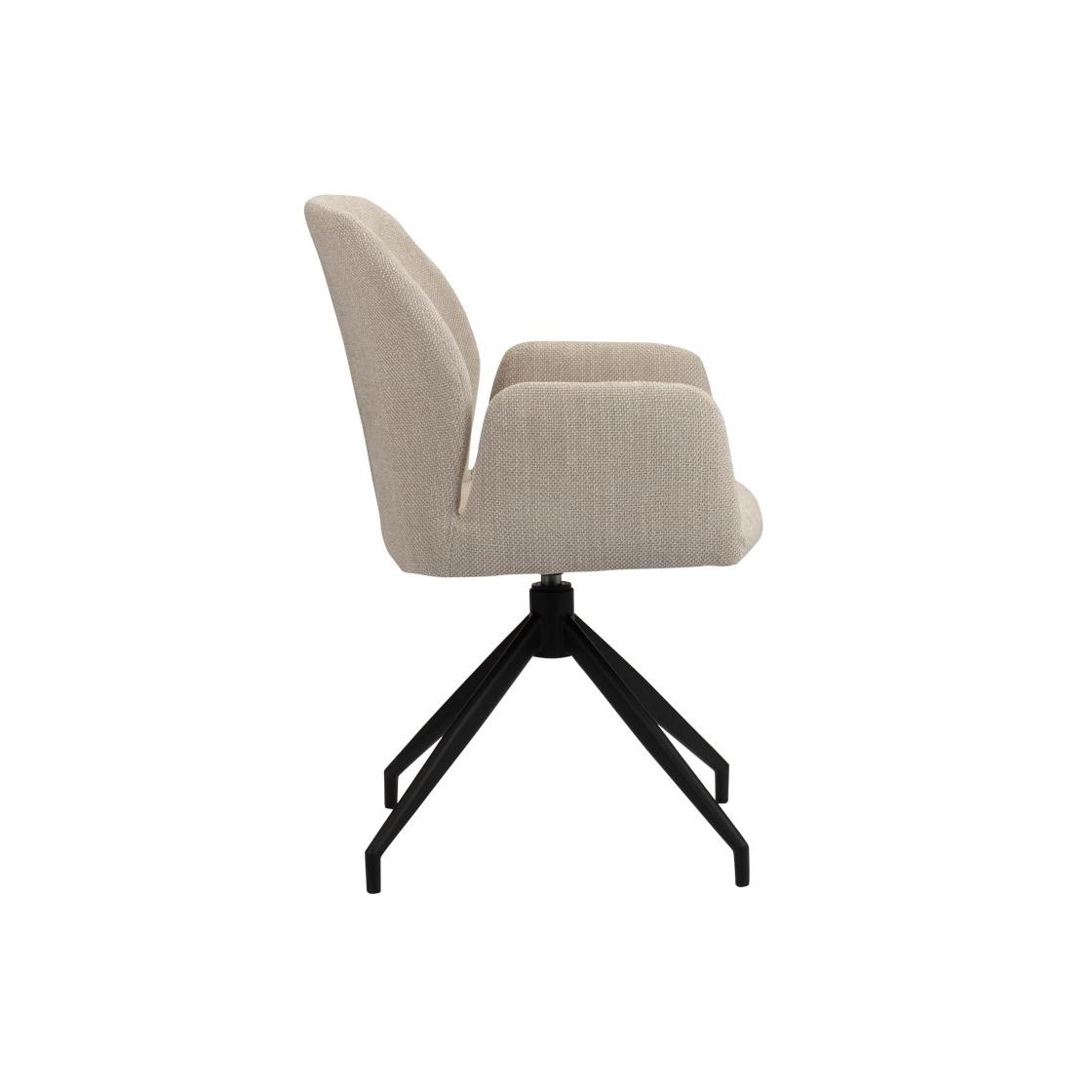 Pole to Pole Storm Draaibare Eetkamerstoel - Chenille - Beige