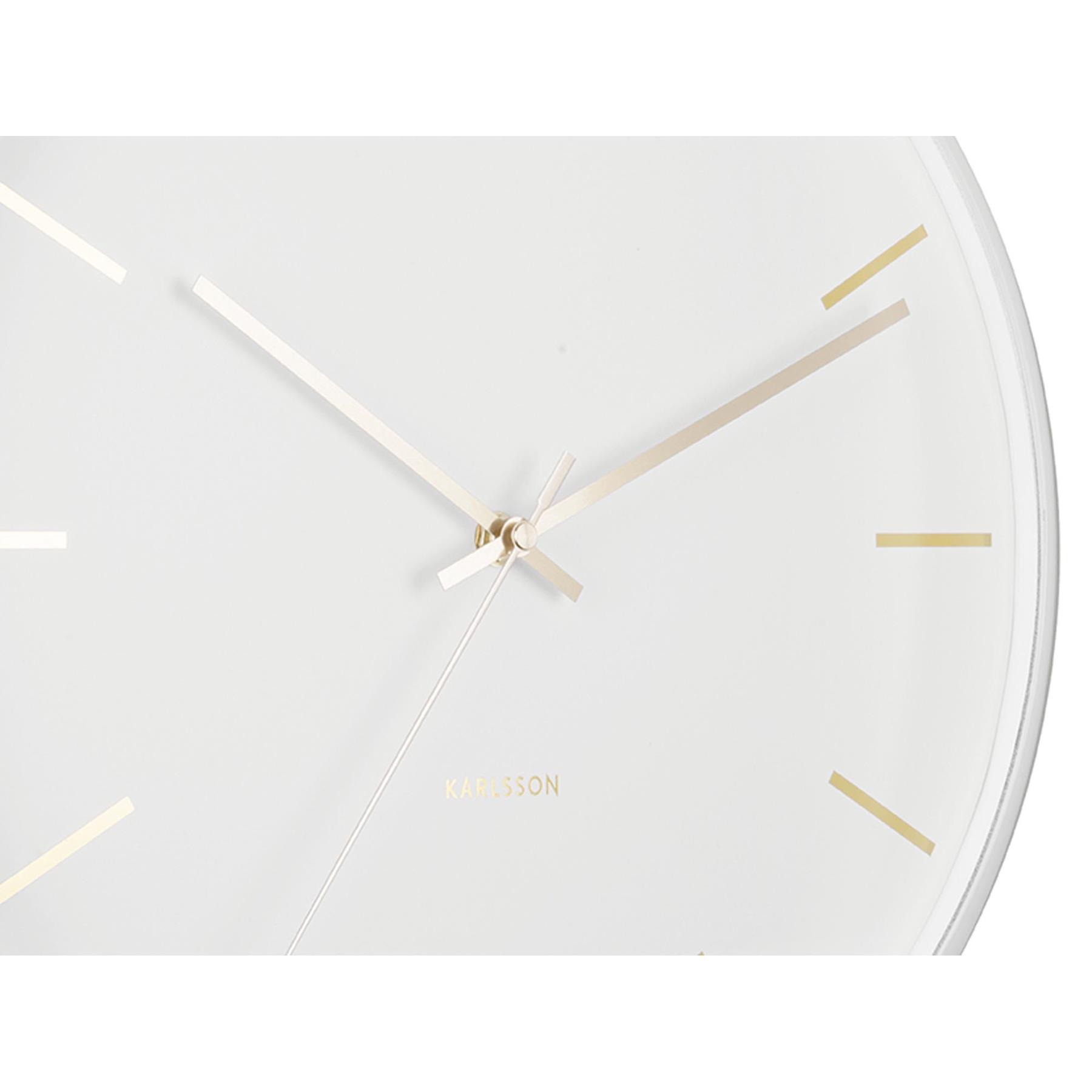 Karlsson - Wandklok Globe - Wit - Ø40cm