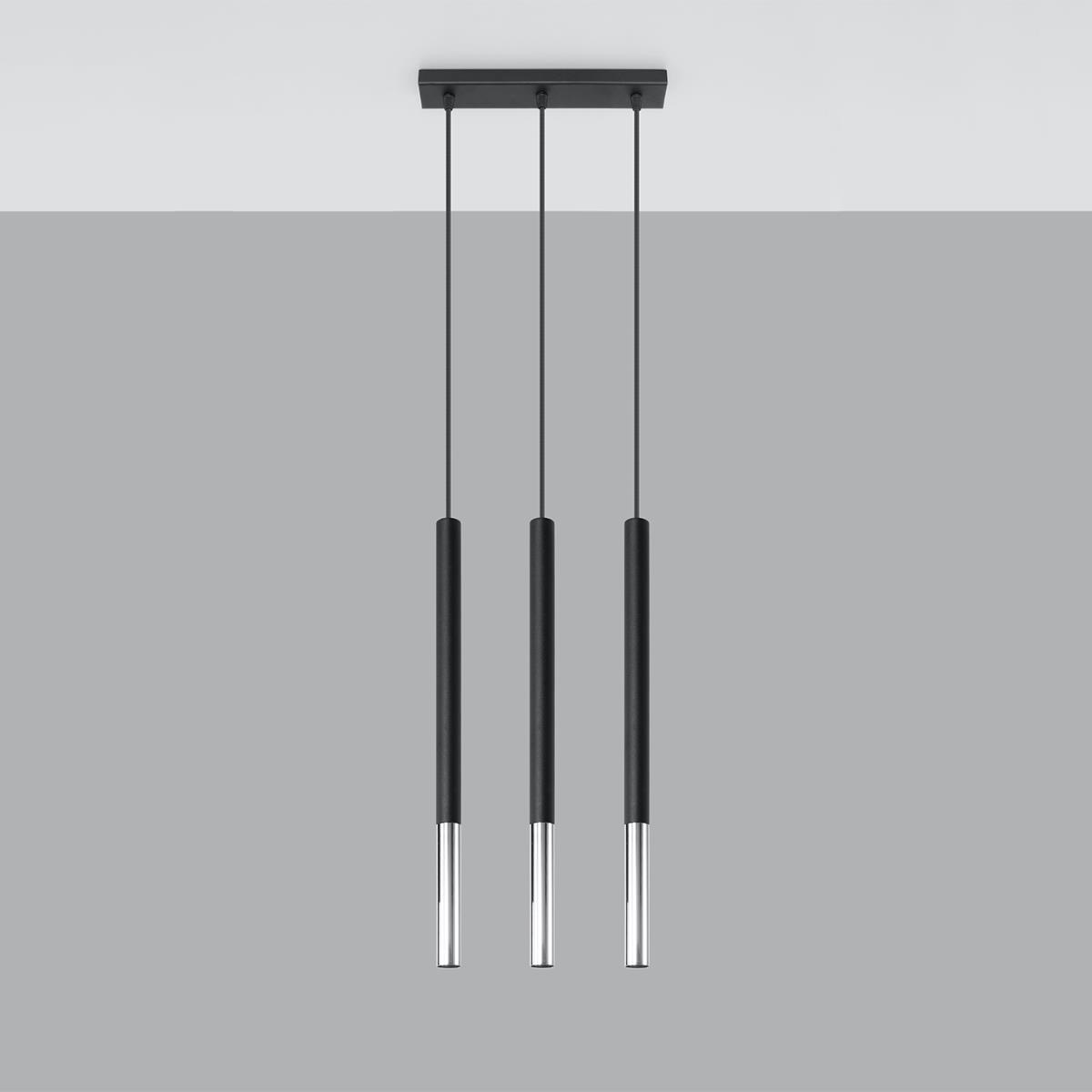 Bussandri Hanglamp modern - Metaal - Zwart