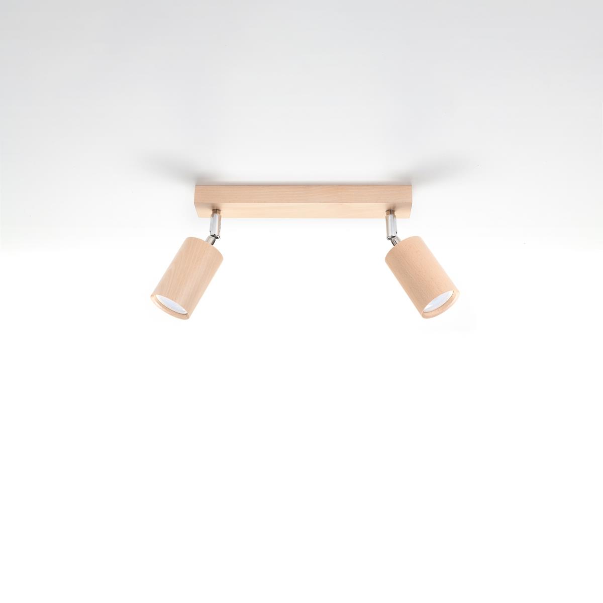 Bussandri Plafondlamp scandinavisch - Hout - Hout kleur