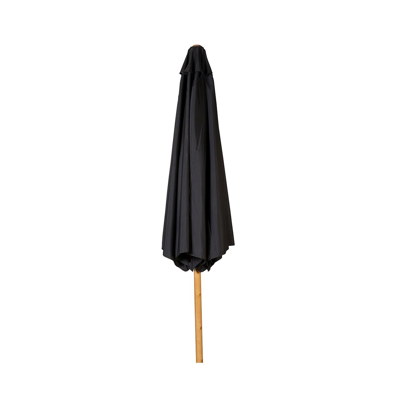 Hioshop Naxos parasol zwart, natuur.