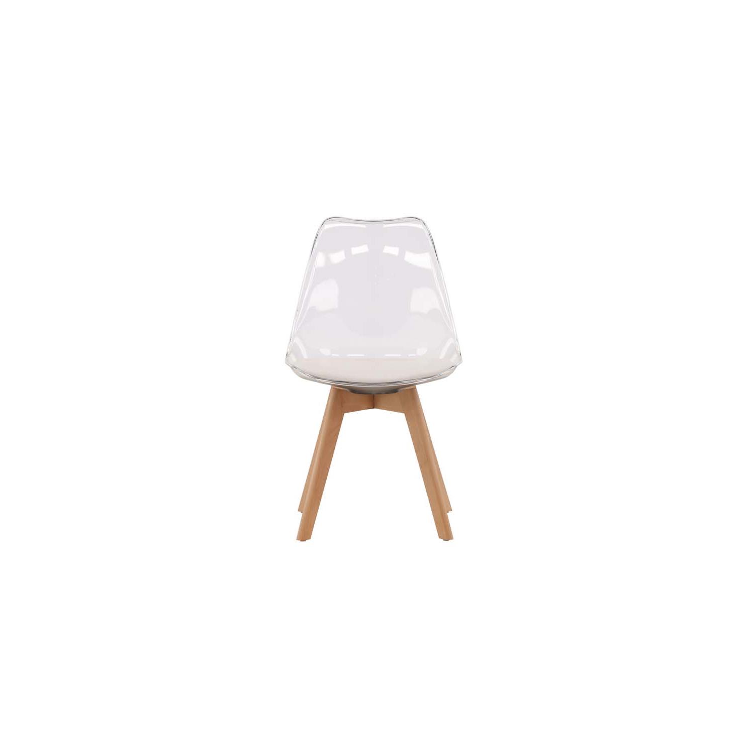 Hioshop Edvin eetkamerstoel wit, naturel.
