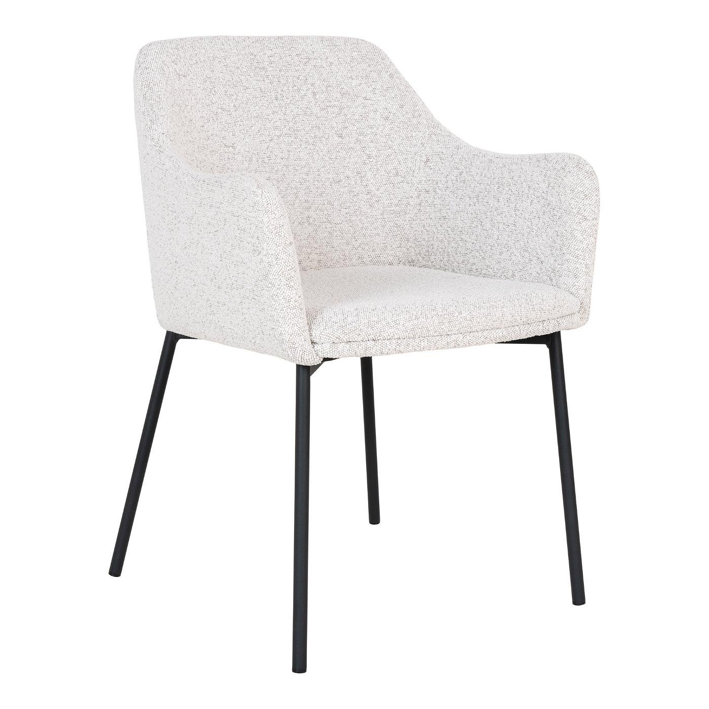 House Nordic Melilla Wit Bouclé Armstoel set van 2