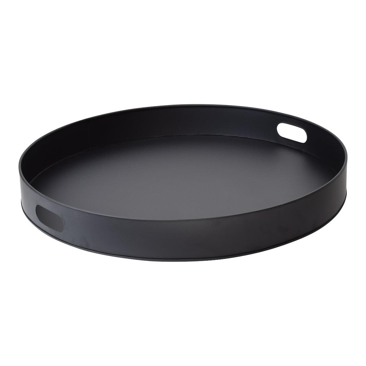 LOFT42 Tray Metalen Dienblad – Zwart – Ø40 cm
