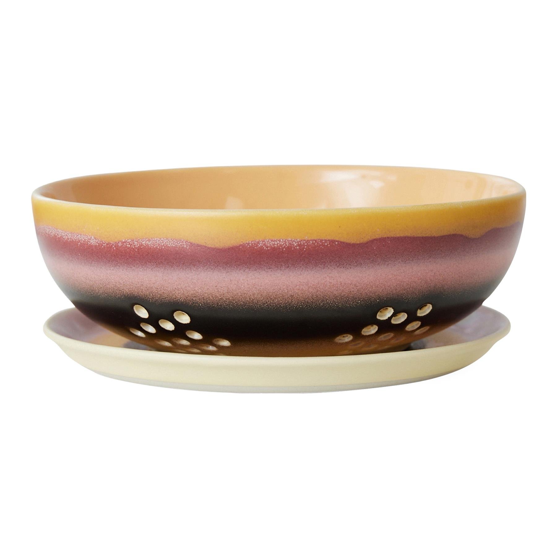 HKliving 70's Berry Bowl Fruitschaal - Sunset