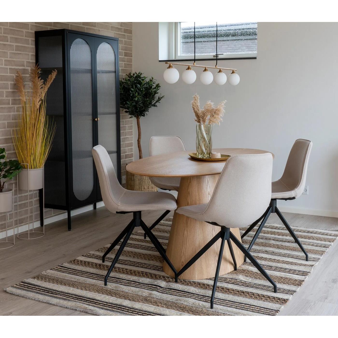 House Nordic Bolton | Monaco Ovale Eetkamer Set Essenhout