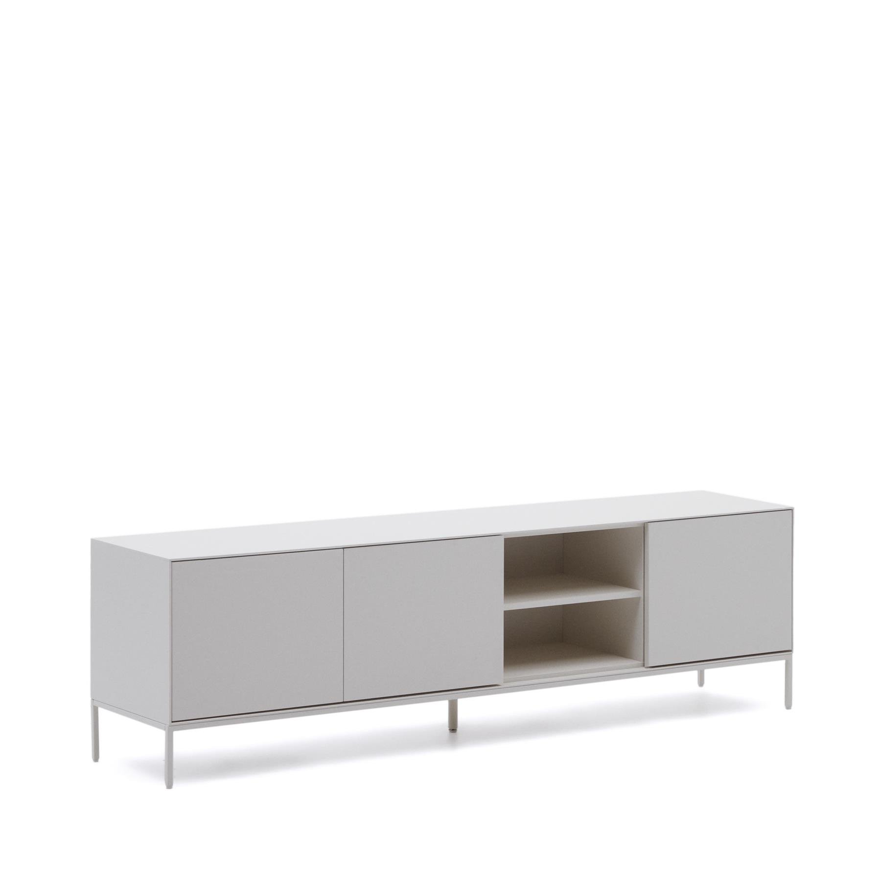 Kave Home - Vedrana-TV-meubel met 3 deuren witgelakt MDF 195 x 55 cm
