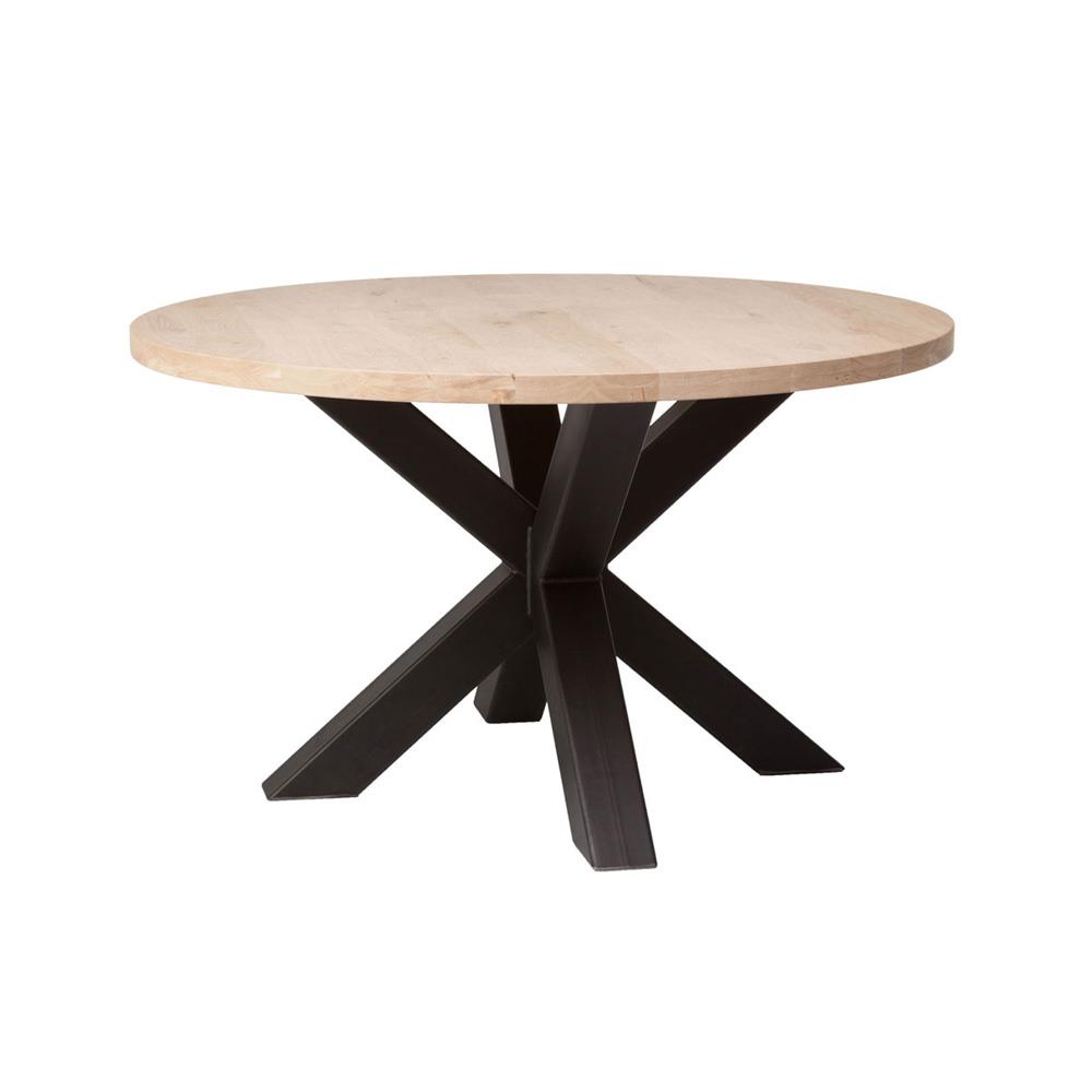 Old Inn - Eetkamertafel Rond Eiken met Sterpoot – 150 cm