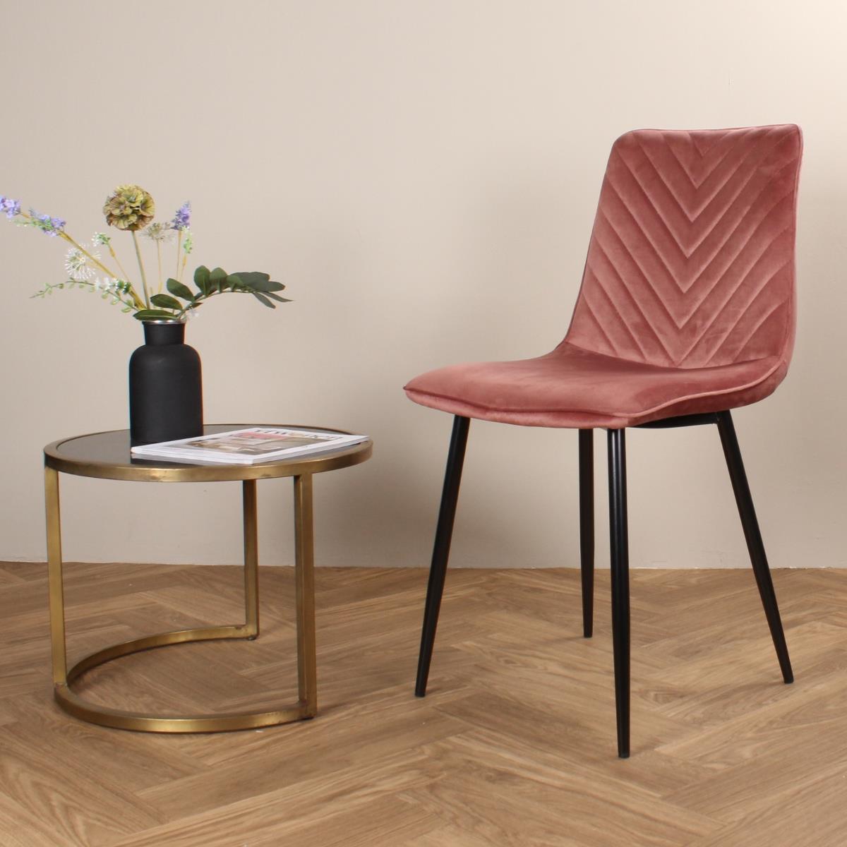 DS4U Gaby eetkamerstoel velvet roze