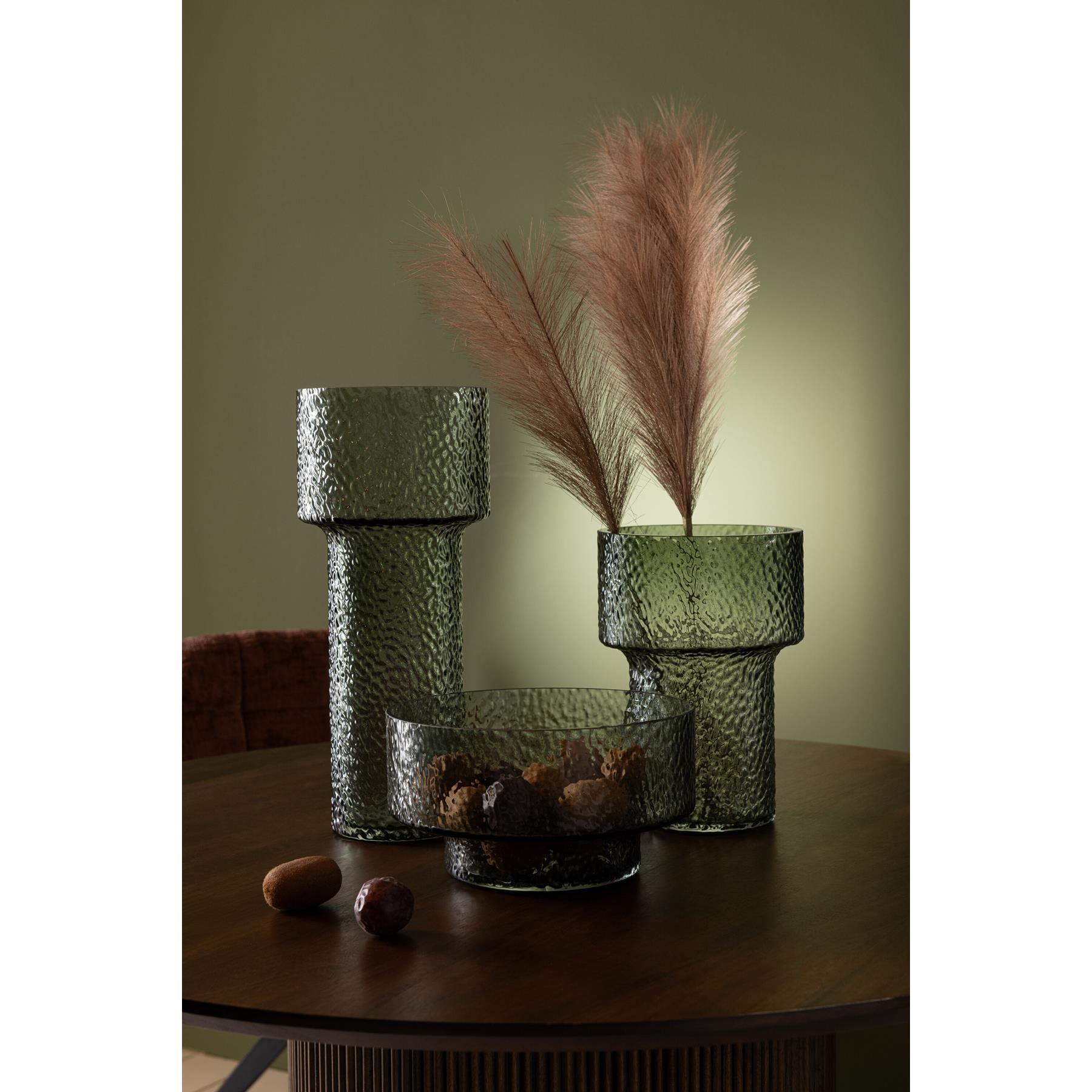 J-line - Vaas Betty Glas Groen Large - 19x19x45cm