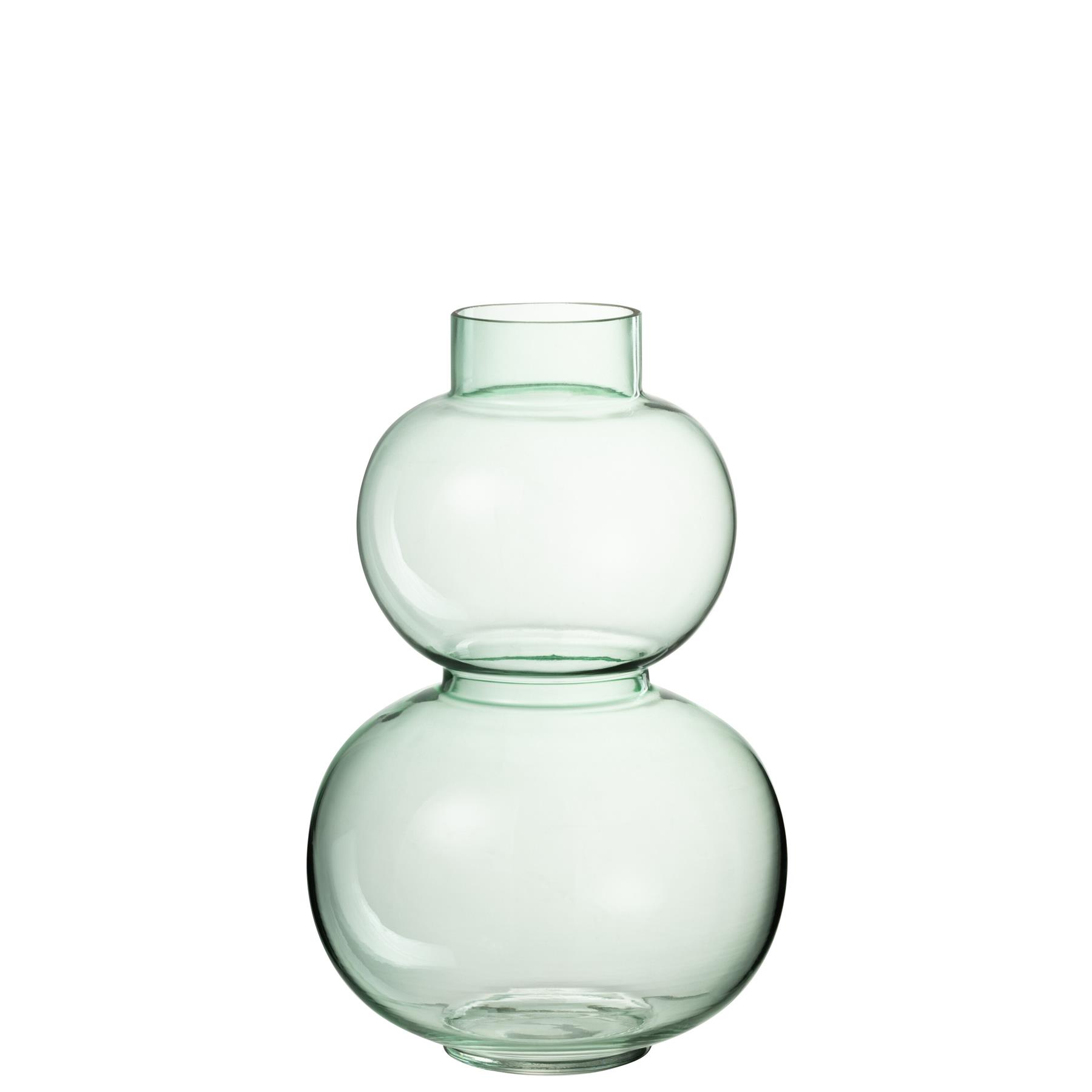 J-Line - Vaas Bol Glas Groen Small - 19x19x28.5cm