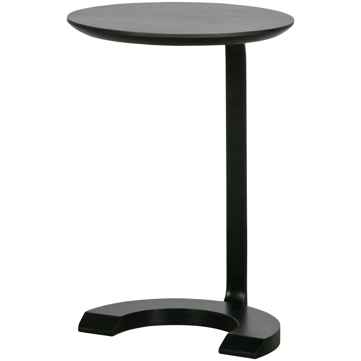 WOOOD Floor Bijzettafel - Hout|Metaal - Zwart - 57x39x39