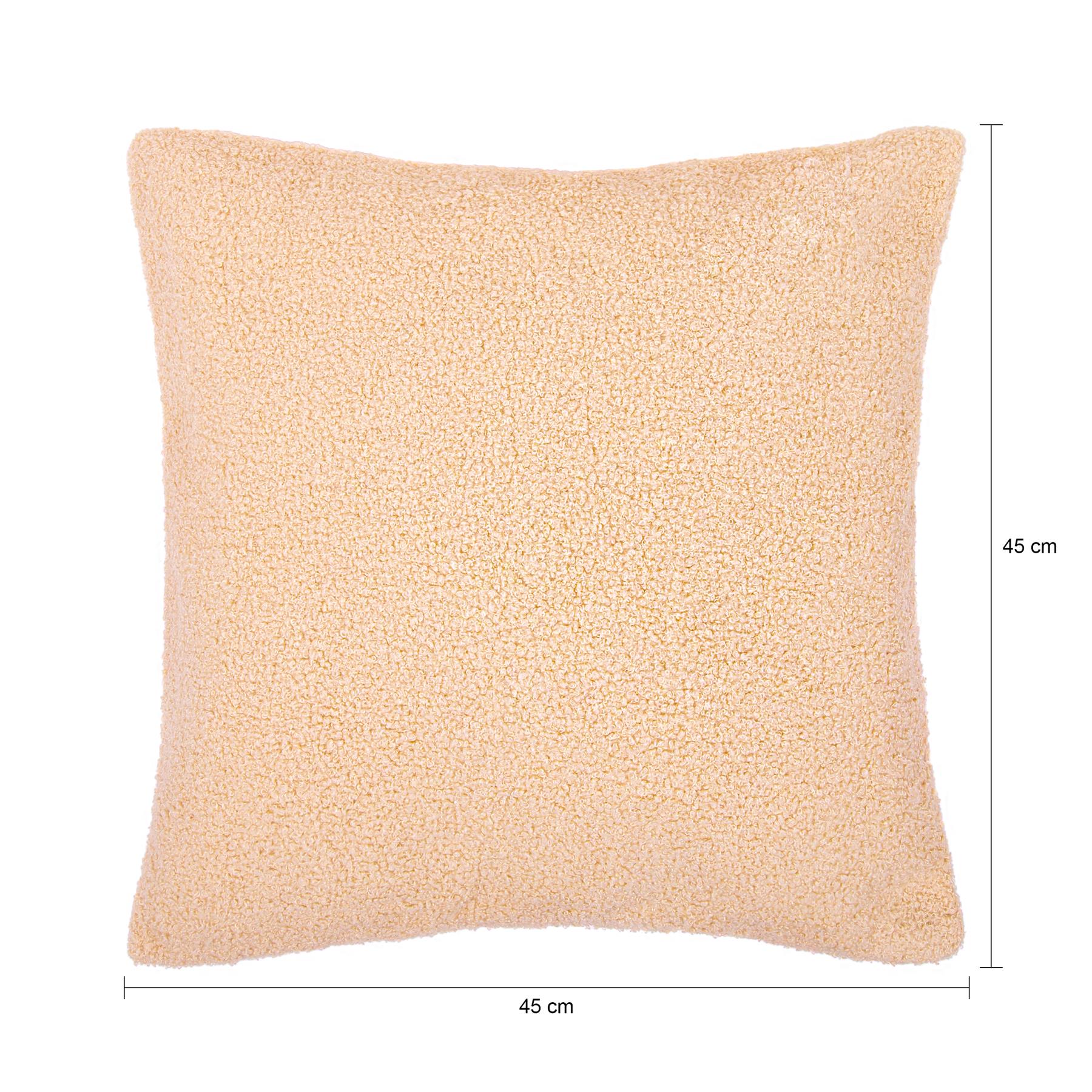 QUVIO Sierkussenhoes teddy - 45x45cm - Bruin