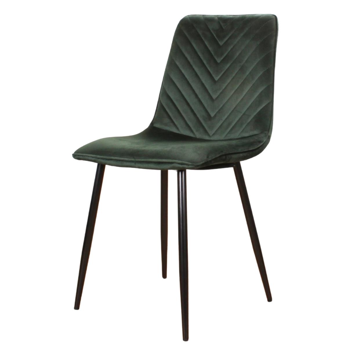 DS4U - Gaby eetkamerstoel velvet groen